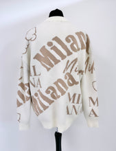 Load image into Gallery viewer, Cream All Over Heavyweight Knit Sweatshirt.