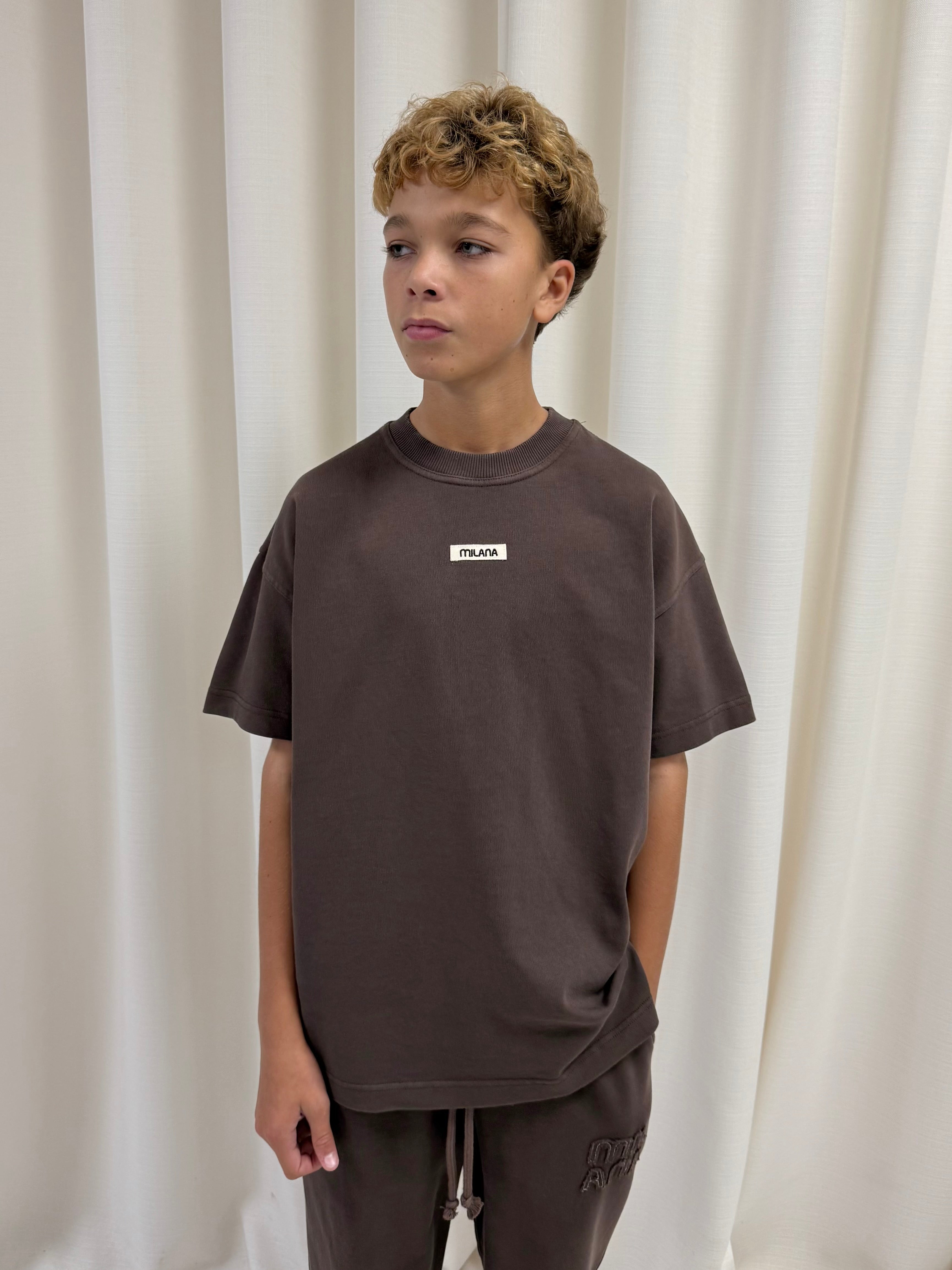 Chocolate Brown Core Kids T-shirt.