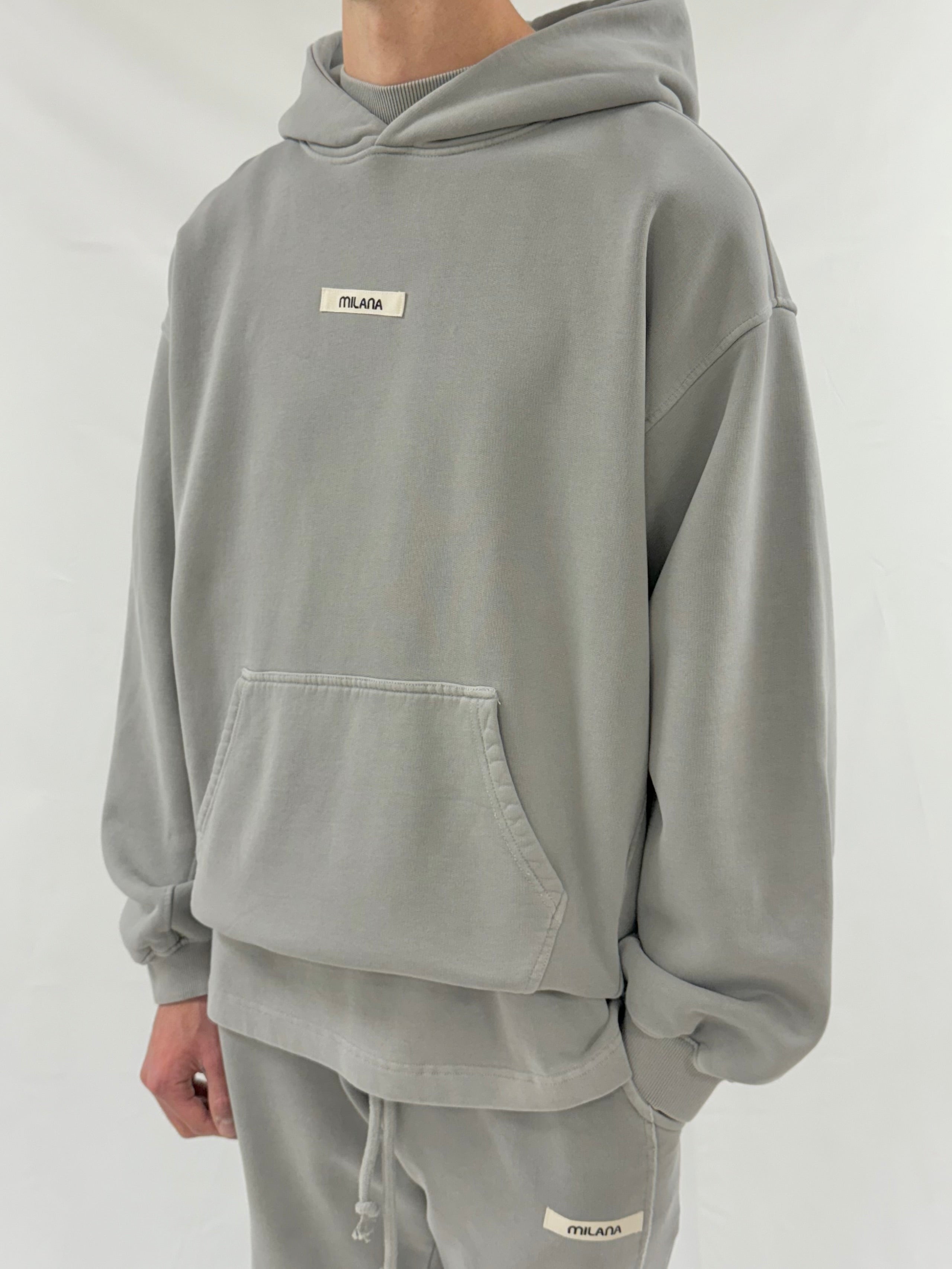 Washed Ash Grey Core Heavyweight Hoodie.