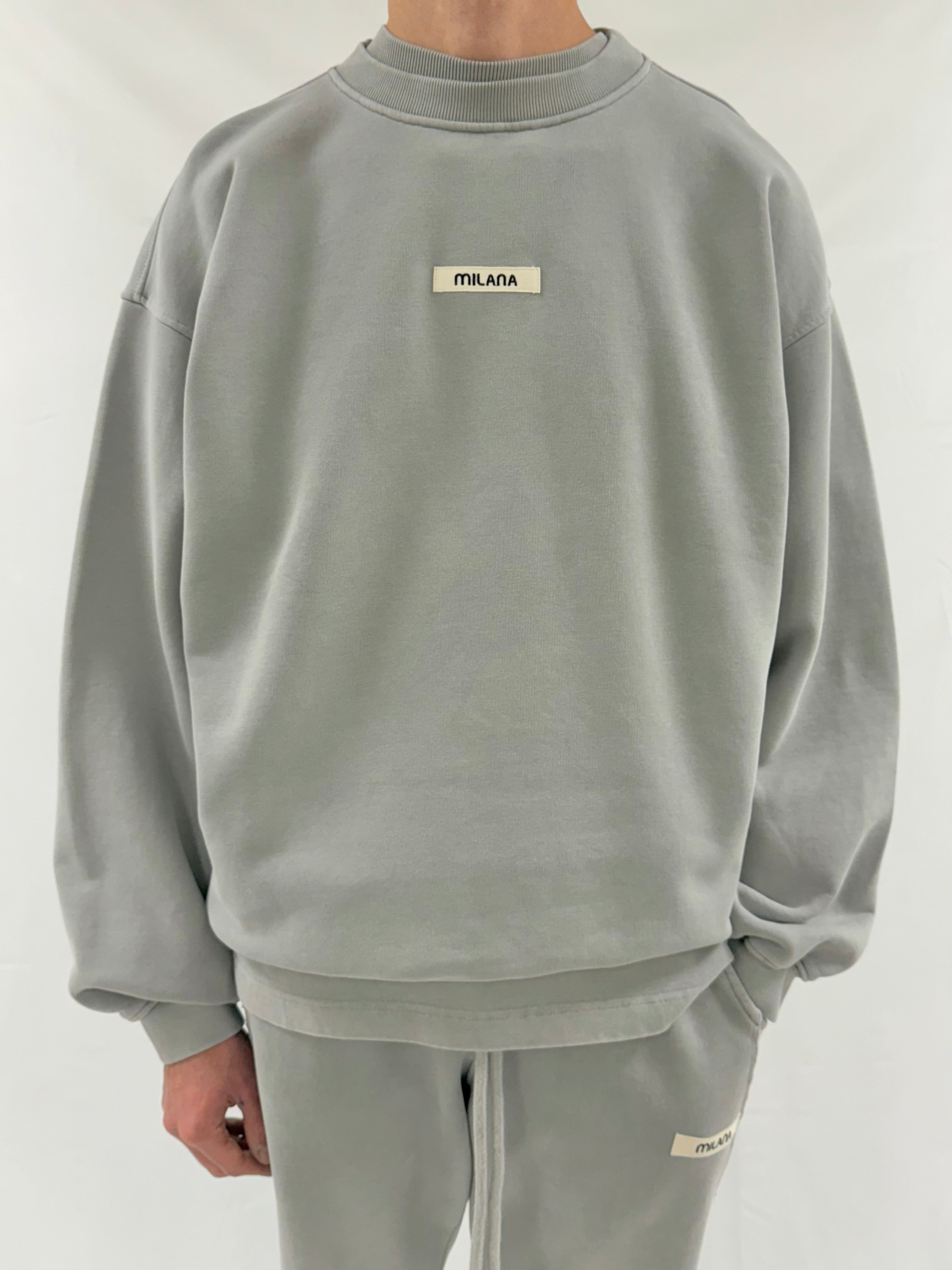 Washed Ash Grey Core Heavyweight Sweatshirt.