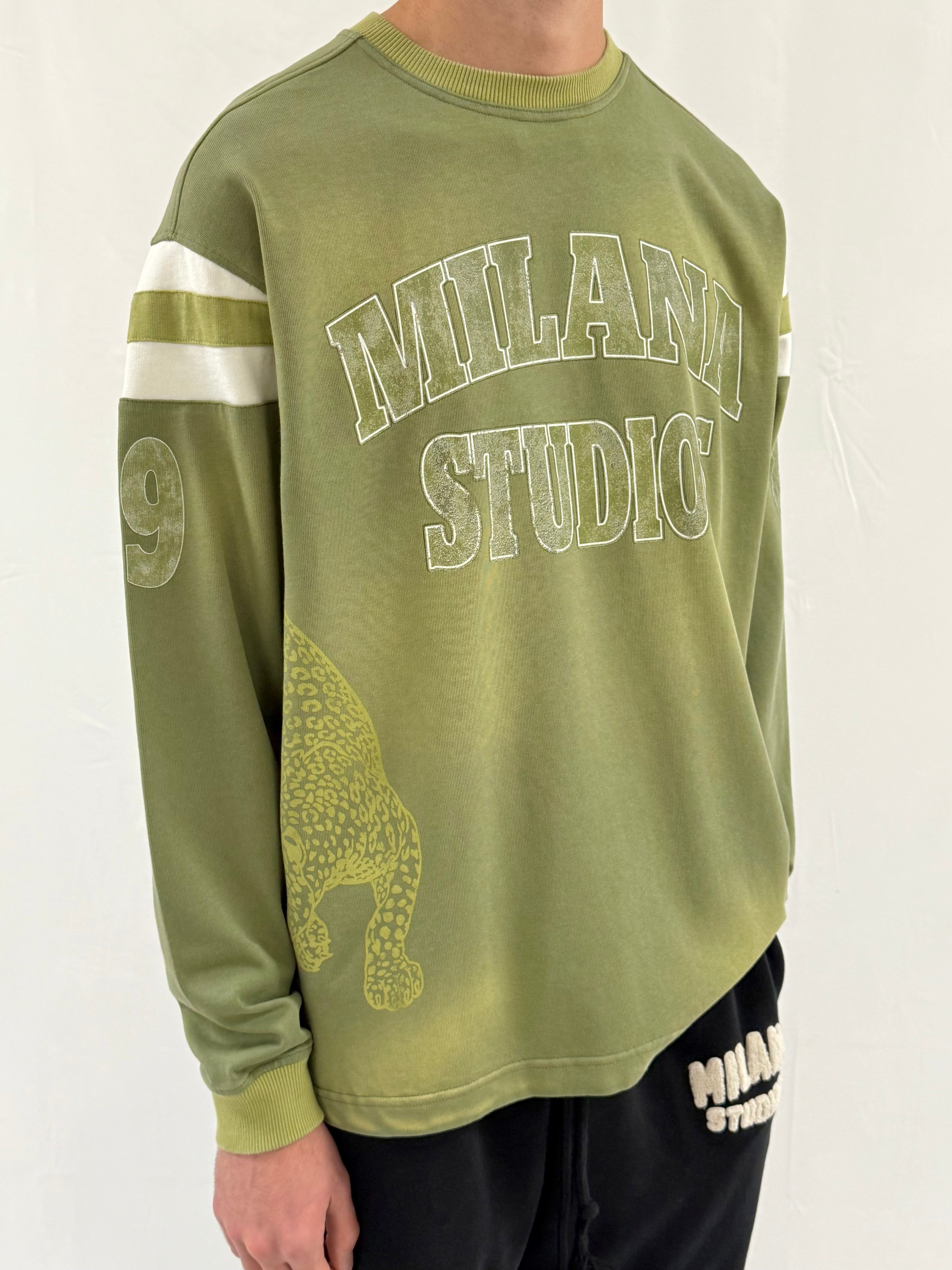 Military Green Cheetah Heavyweight Long Sleeve.