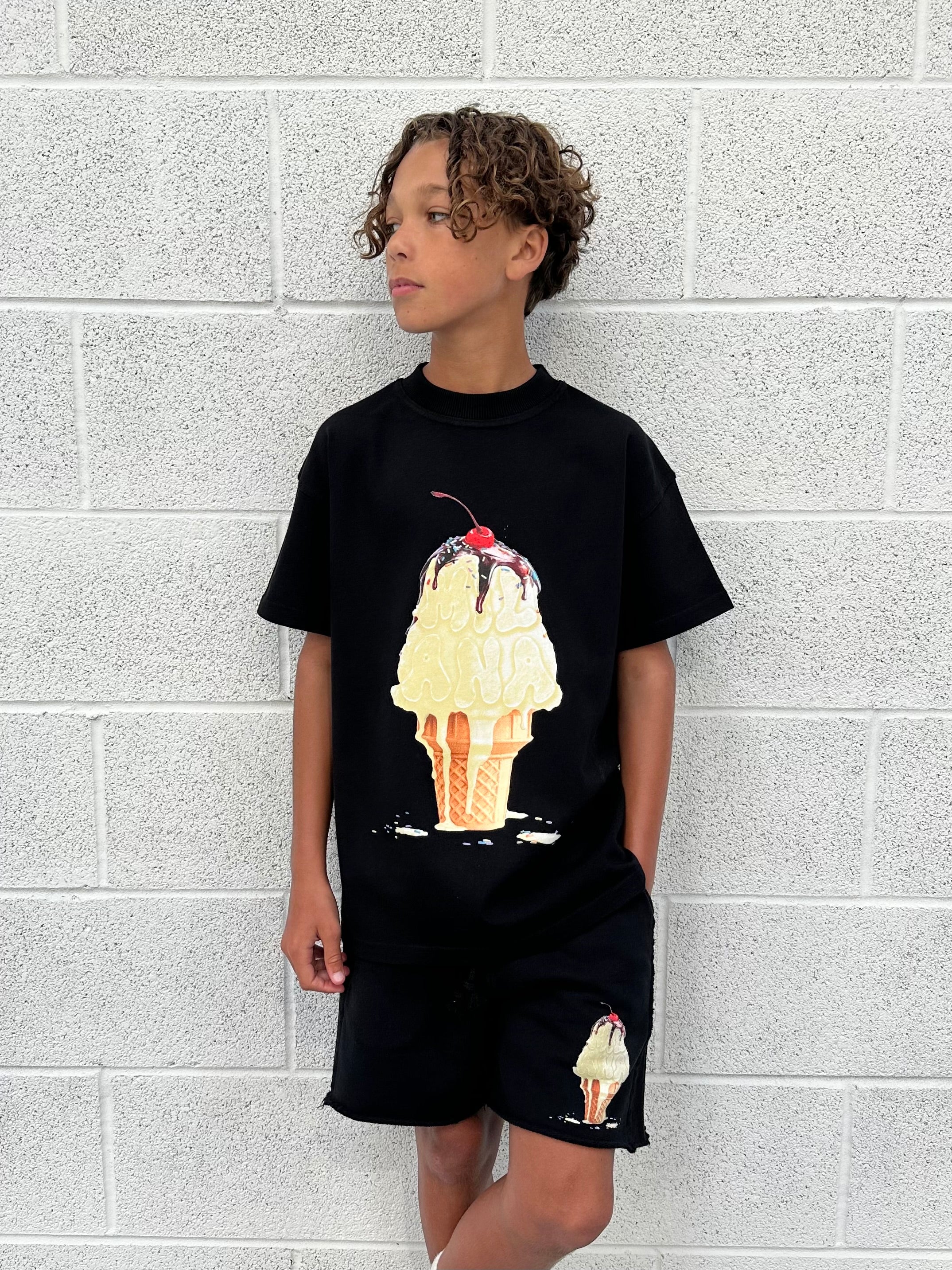 Black Ice Cream Kids T-shirt.