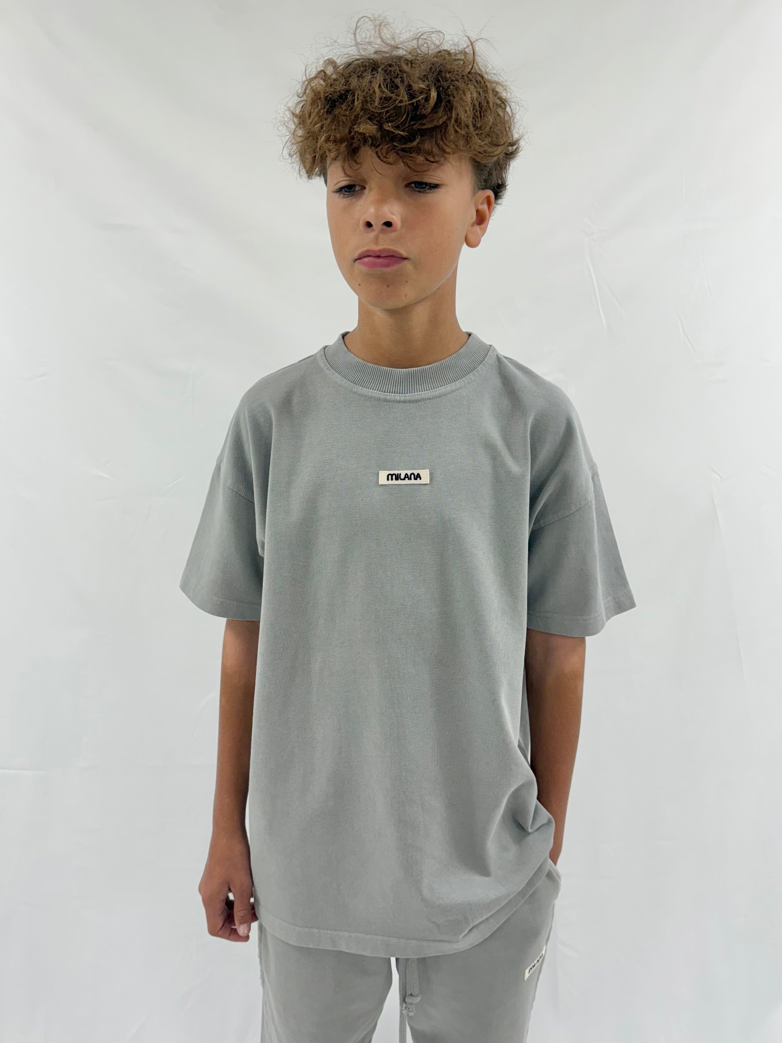 Washed Ash Grey Core Kids T-shirt.