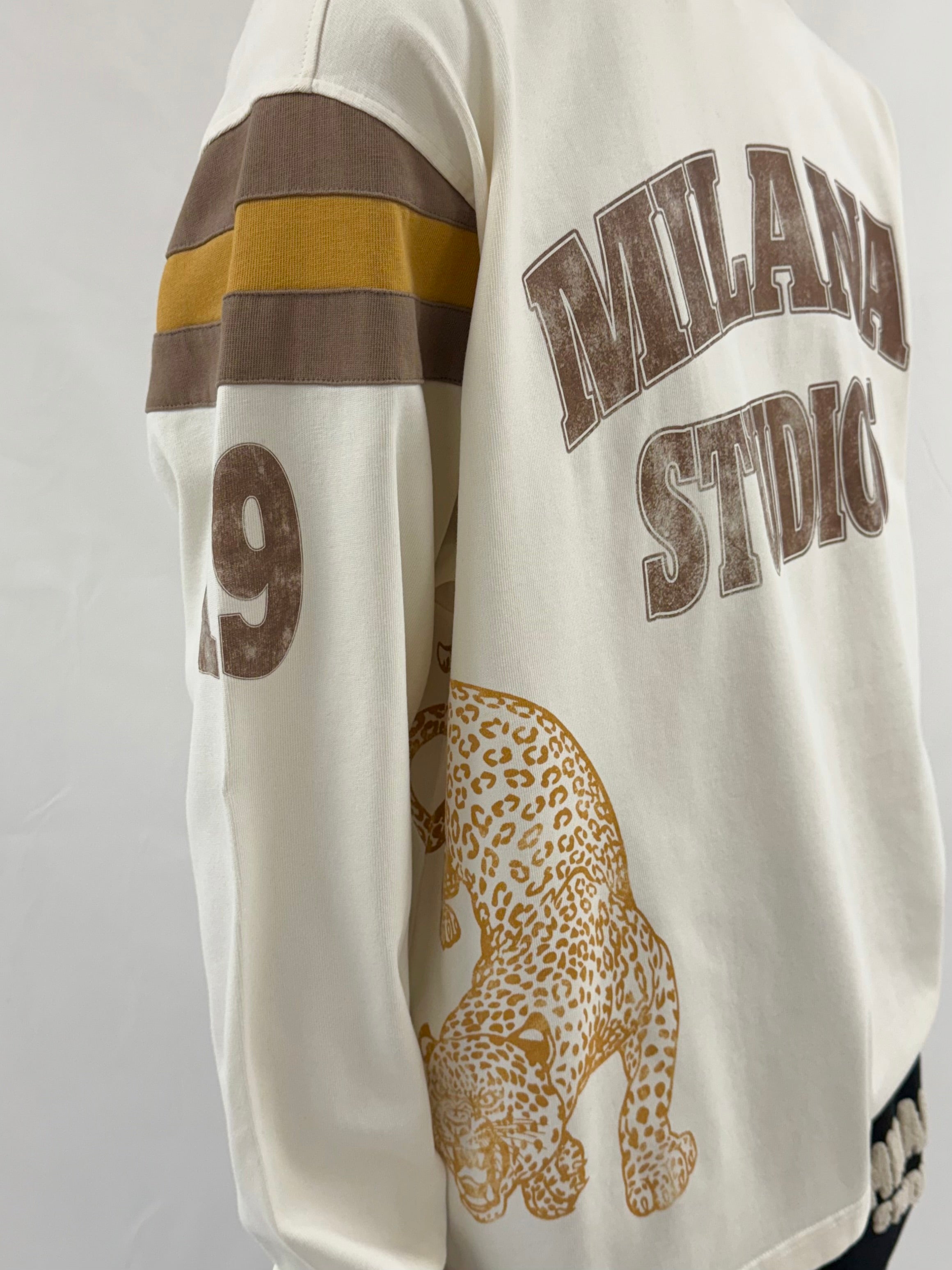 Cream & Brown Cheetah Heavyweight Long Sleeve.