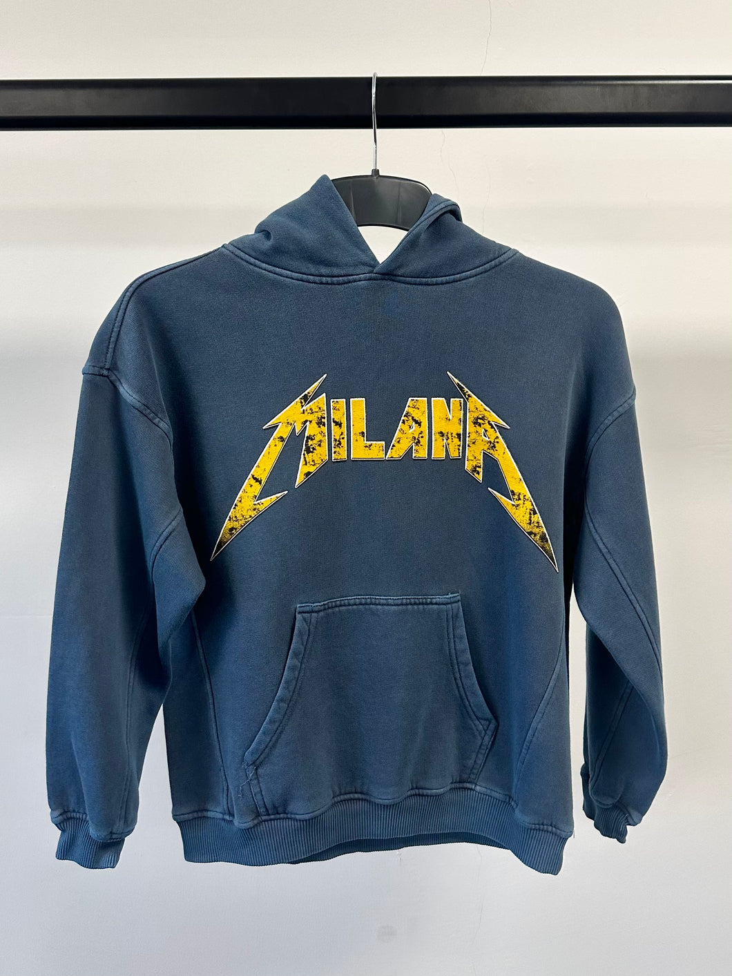 Washed Blue Kids Graphic Hoodie.