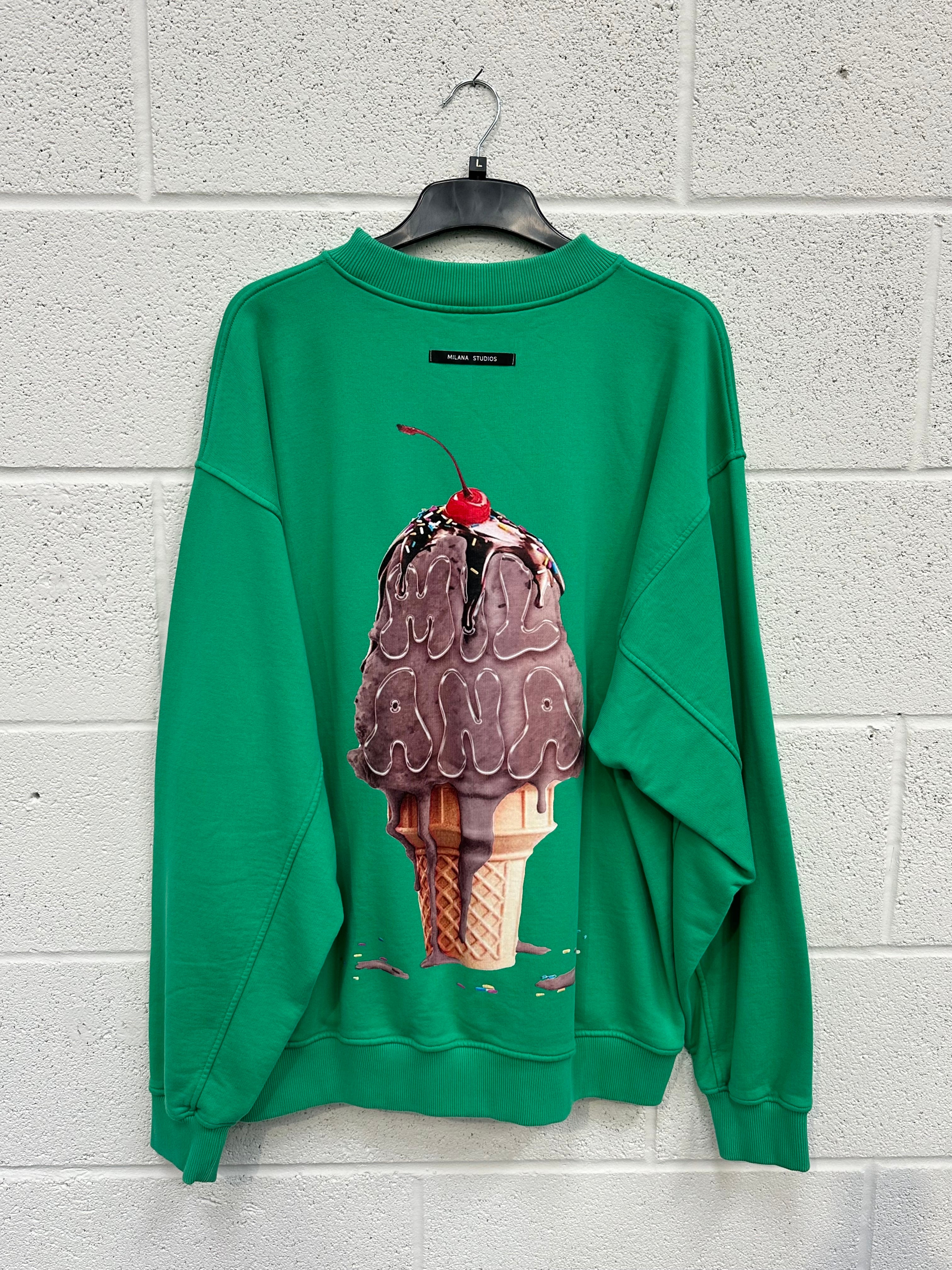 #CC65 Dino Green Ice Cream Heavyweight Sweatshirt.