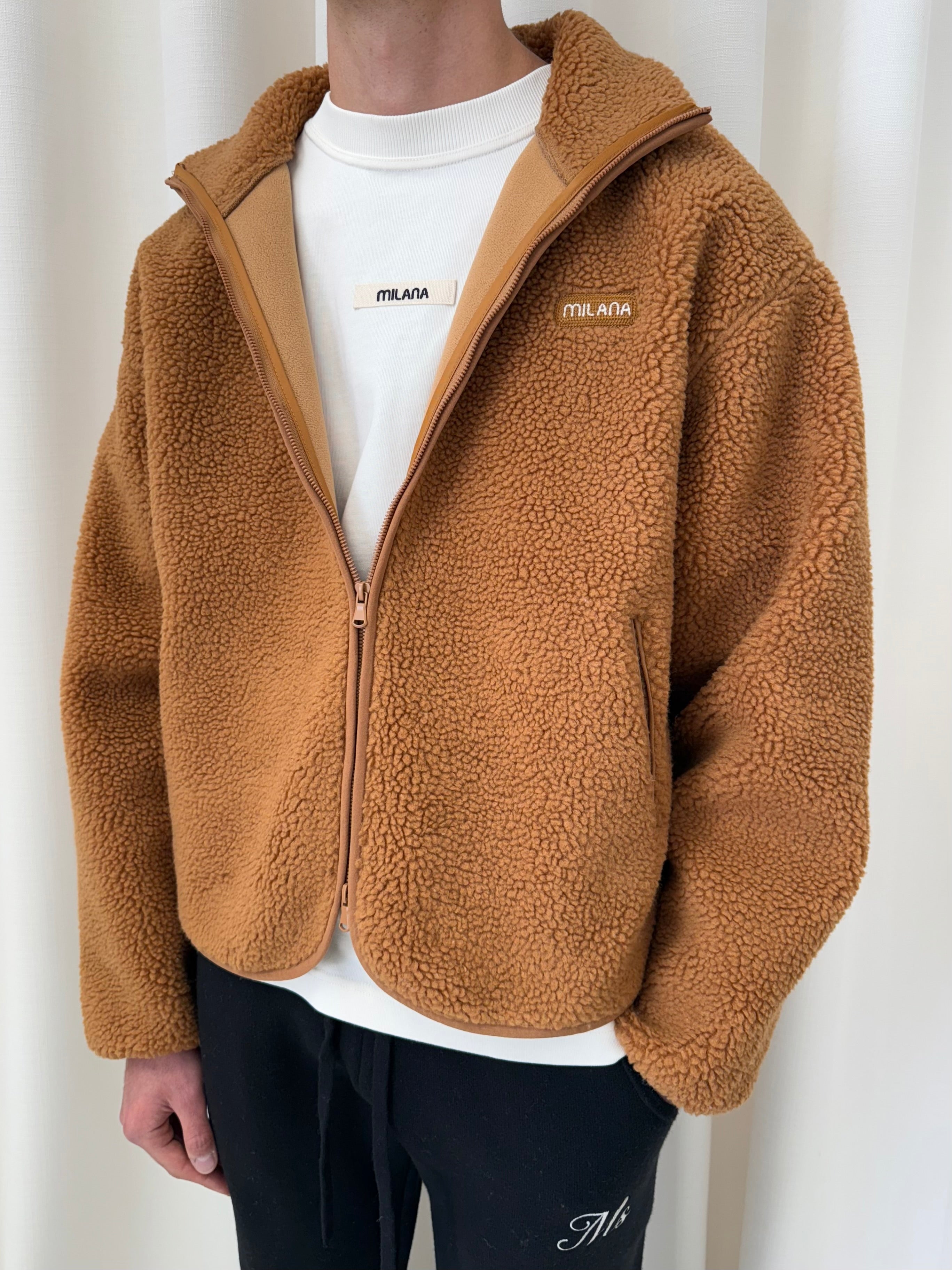 Ginger Bread Heavyweight Milana Zip Fleece.
