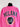 Hot Pink Heavyweight Crest Open Hem Sweatshirt.