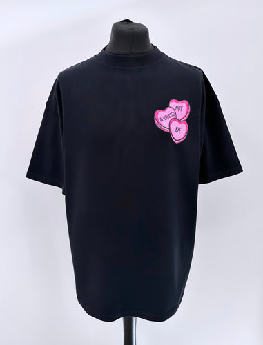 Black Heavyweight Hearts T-shirt.