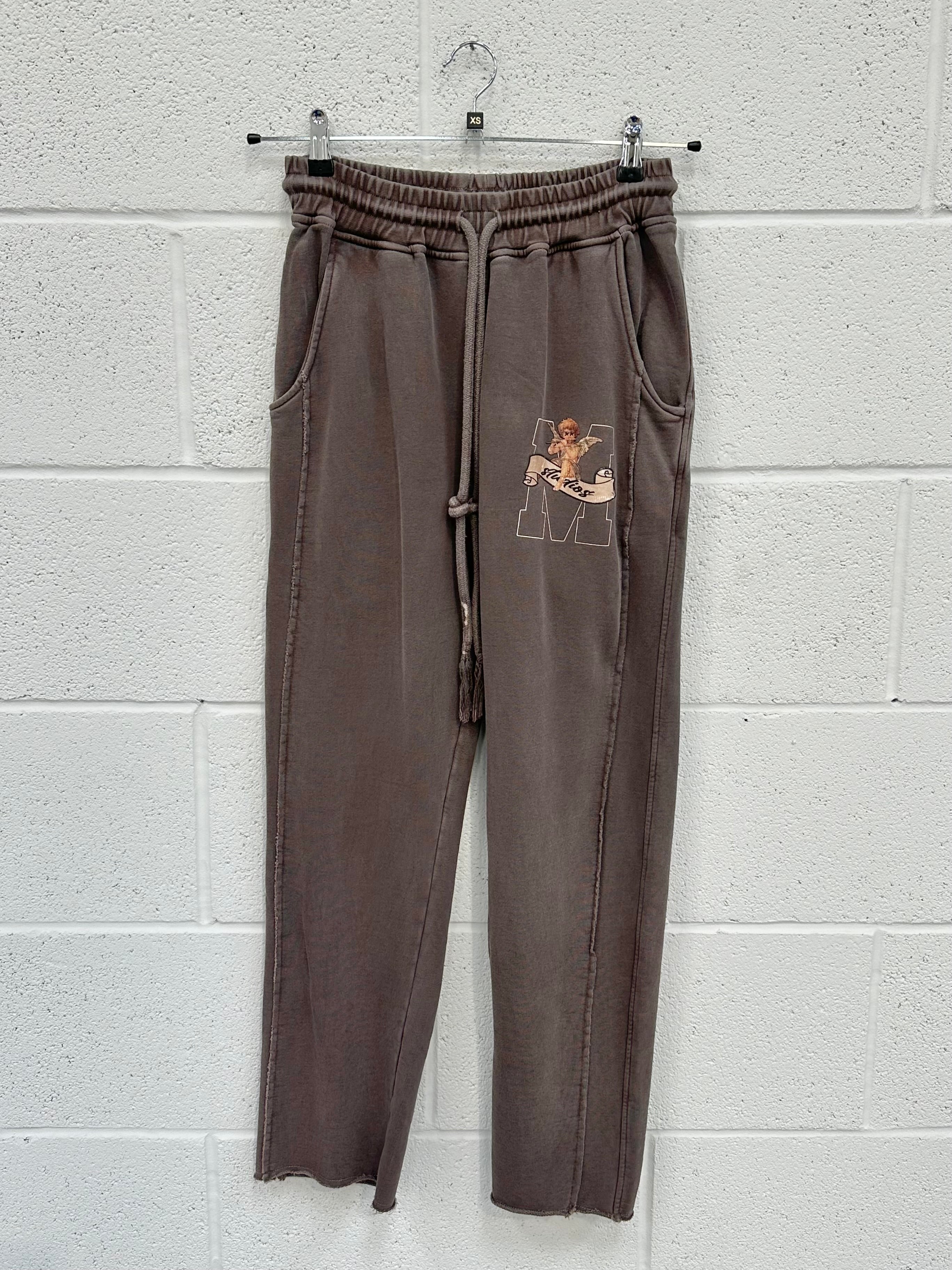 #H3 Washed Brown Cherub Heavyweight Sweatpants.