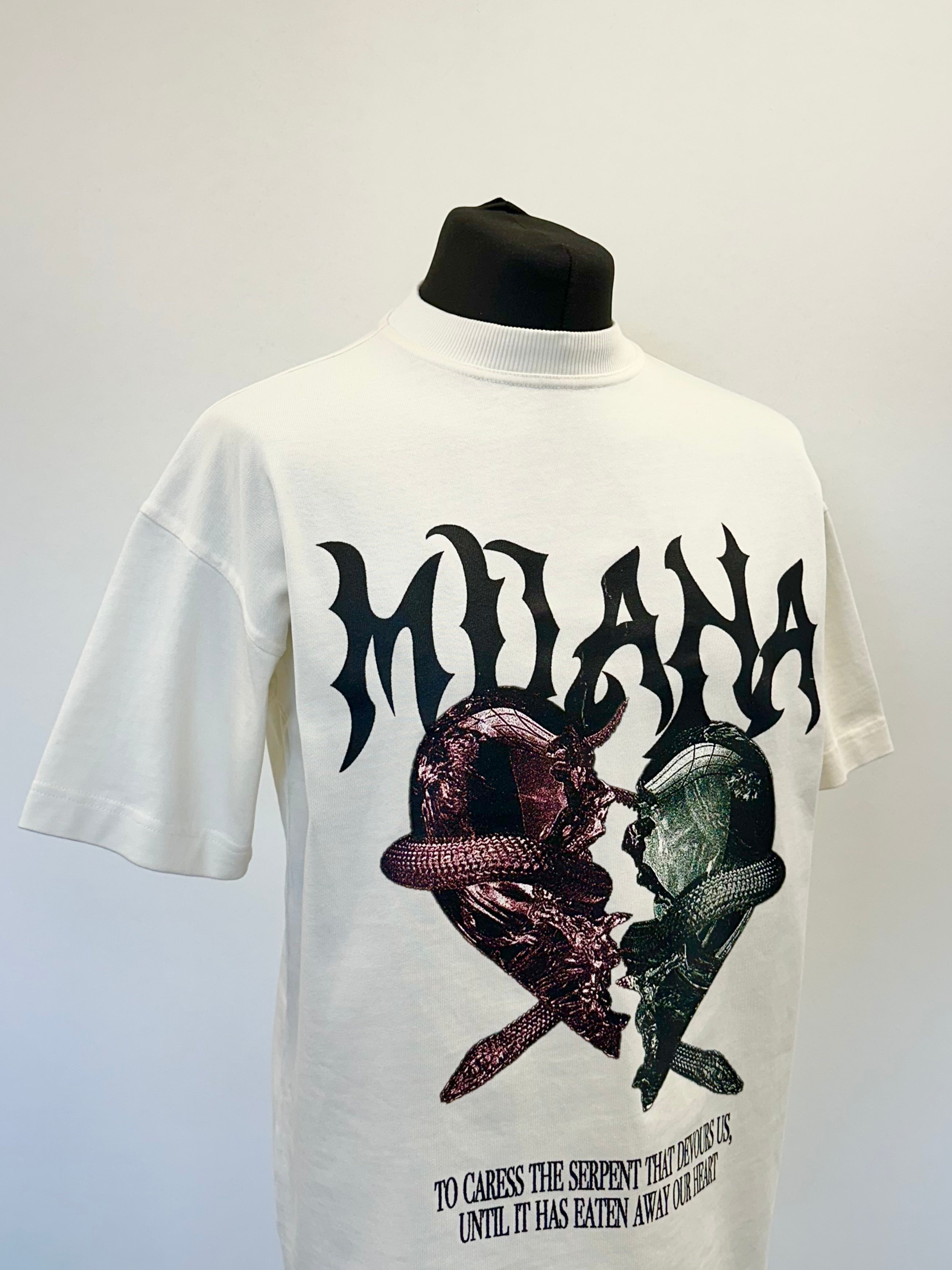 Cream Serpent Heavyweight T-shirt.