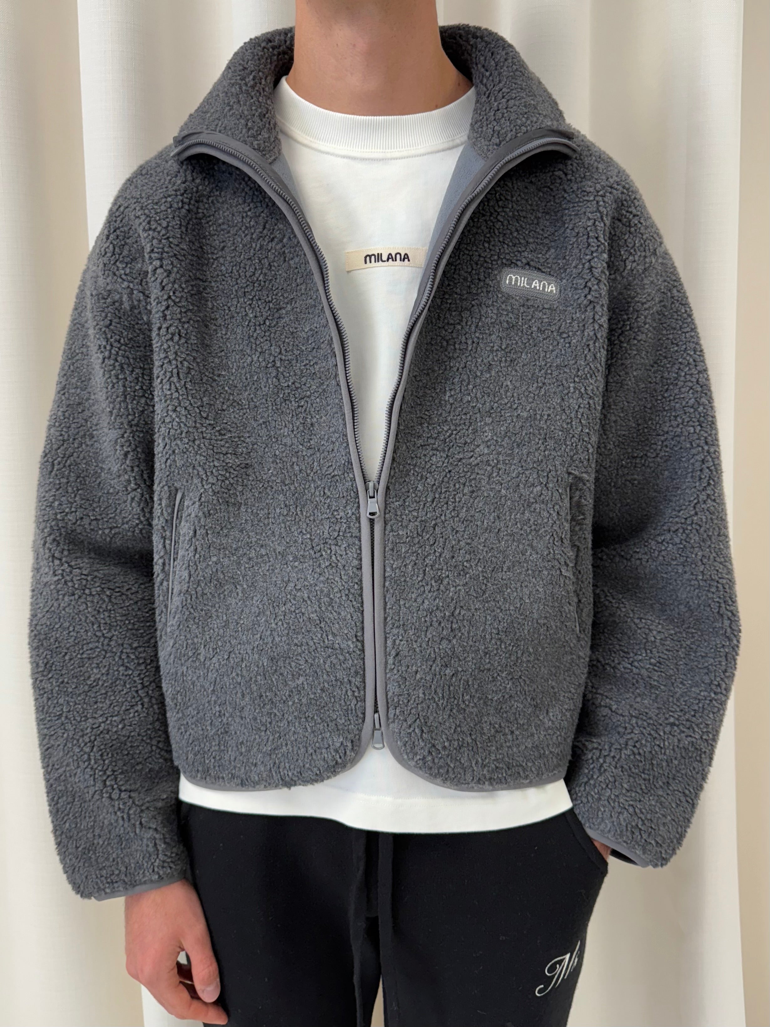 Charcoal Heavyweight Milana Zip Fleece.