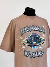 Load image into Gallery viewer, Brown Heavyweight Planet T-shirt.
