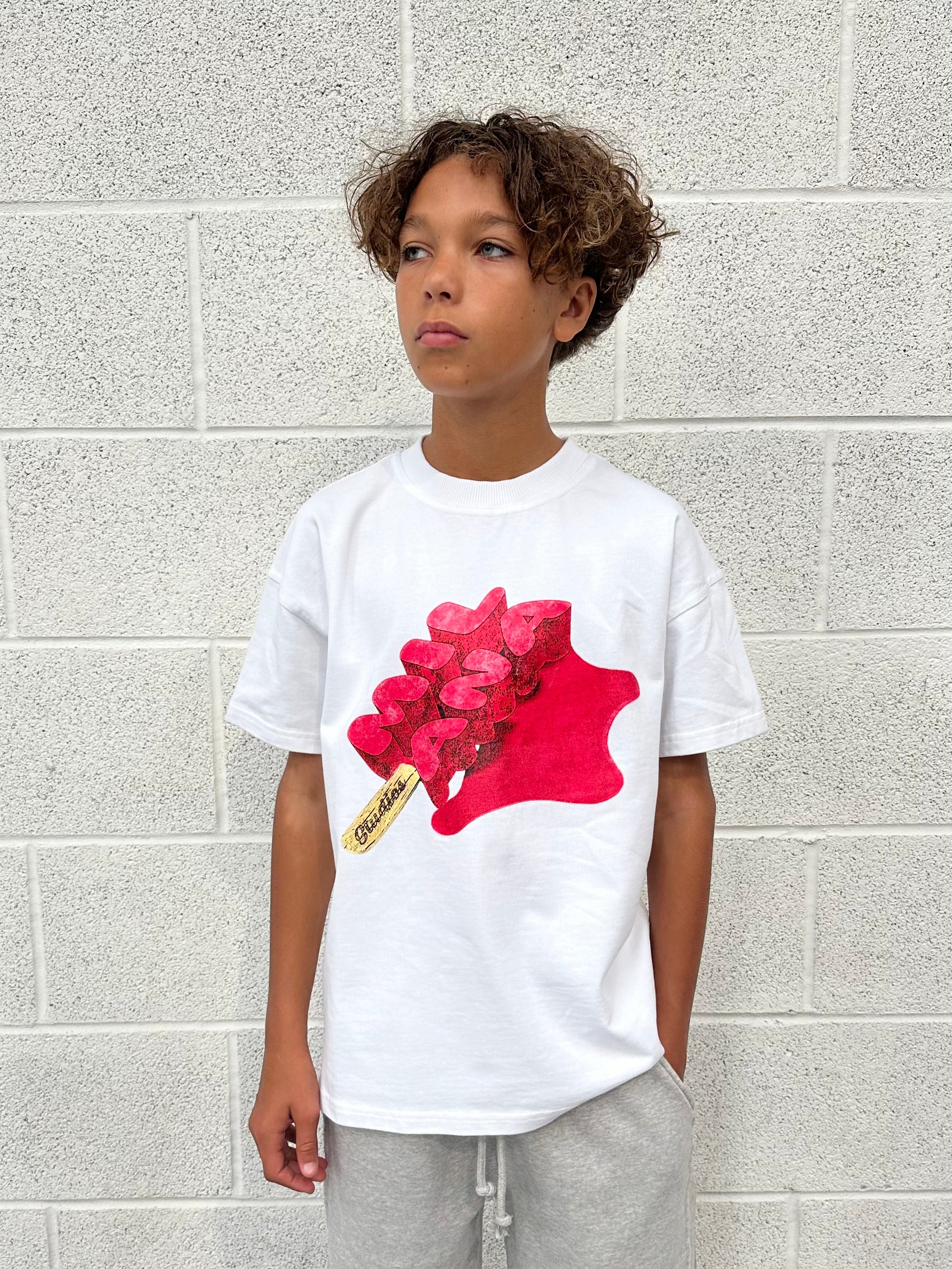 White Ice Lolly Kids T-shirt.