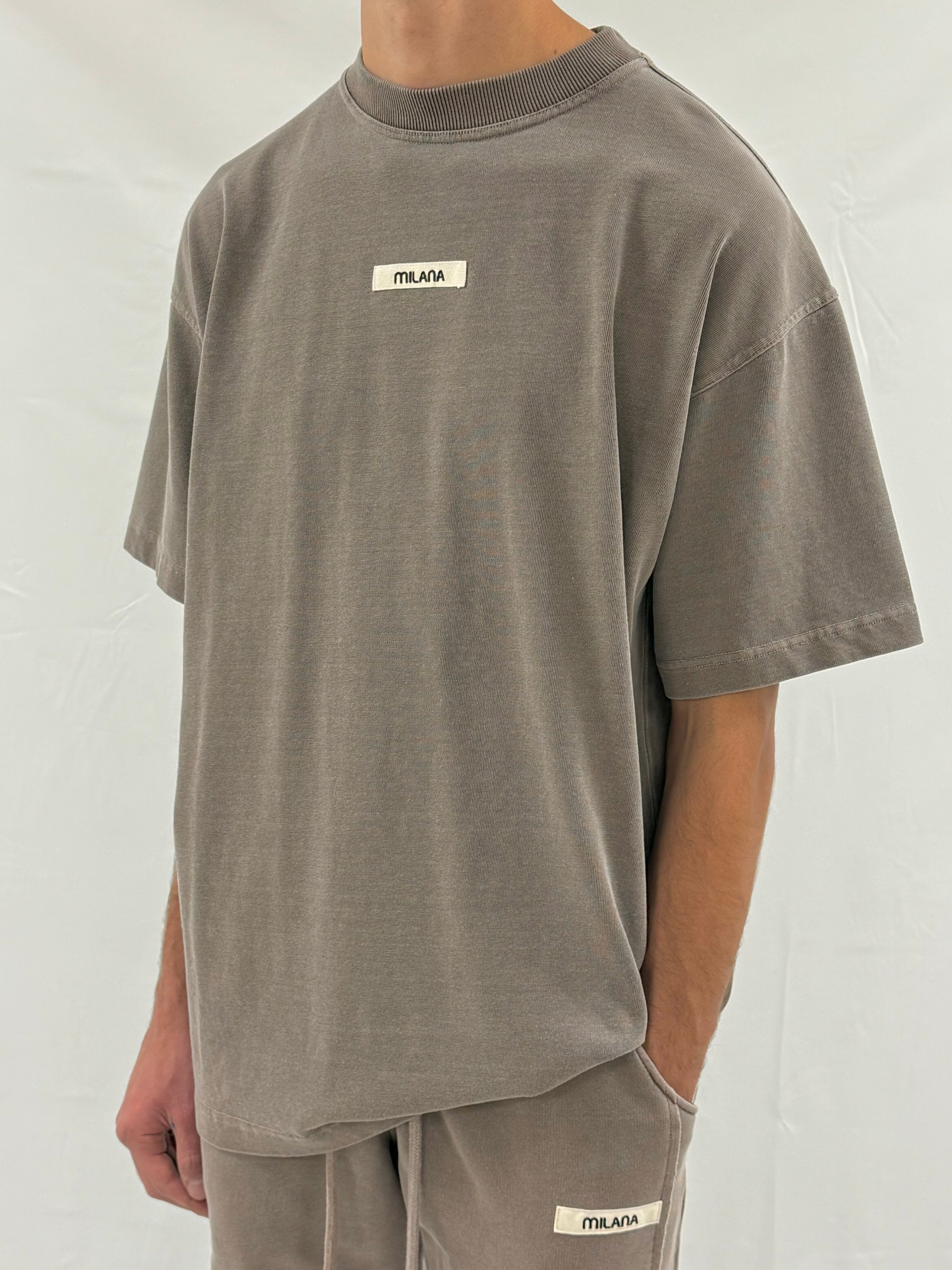 Washed Brown Core Heavyweight T-shirt.