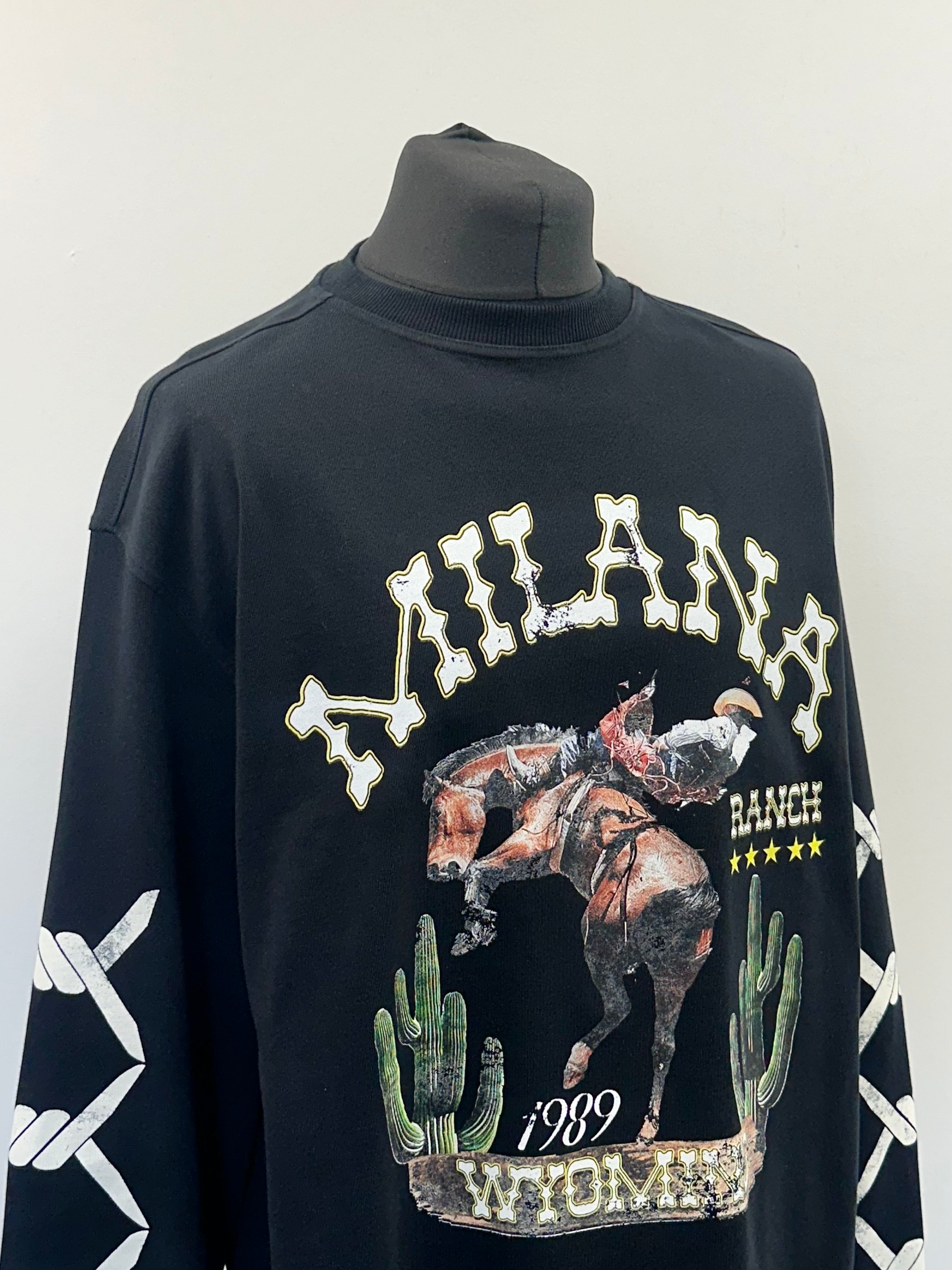 Black Ranch Heavyweight Long Sleeve T-shirt.