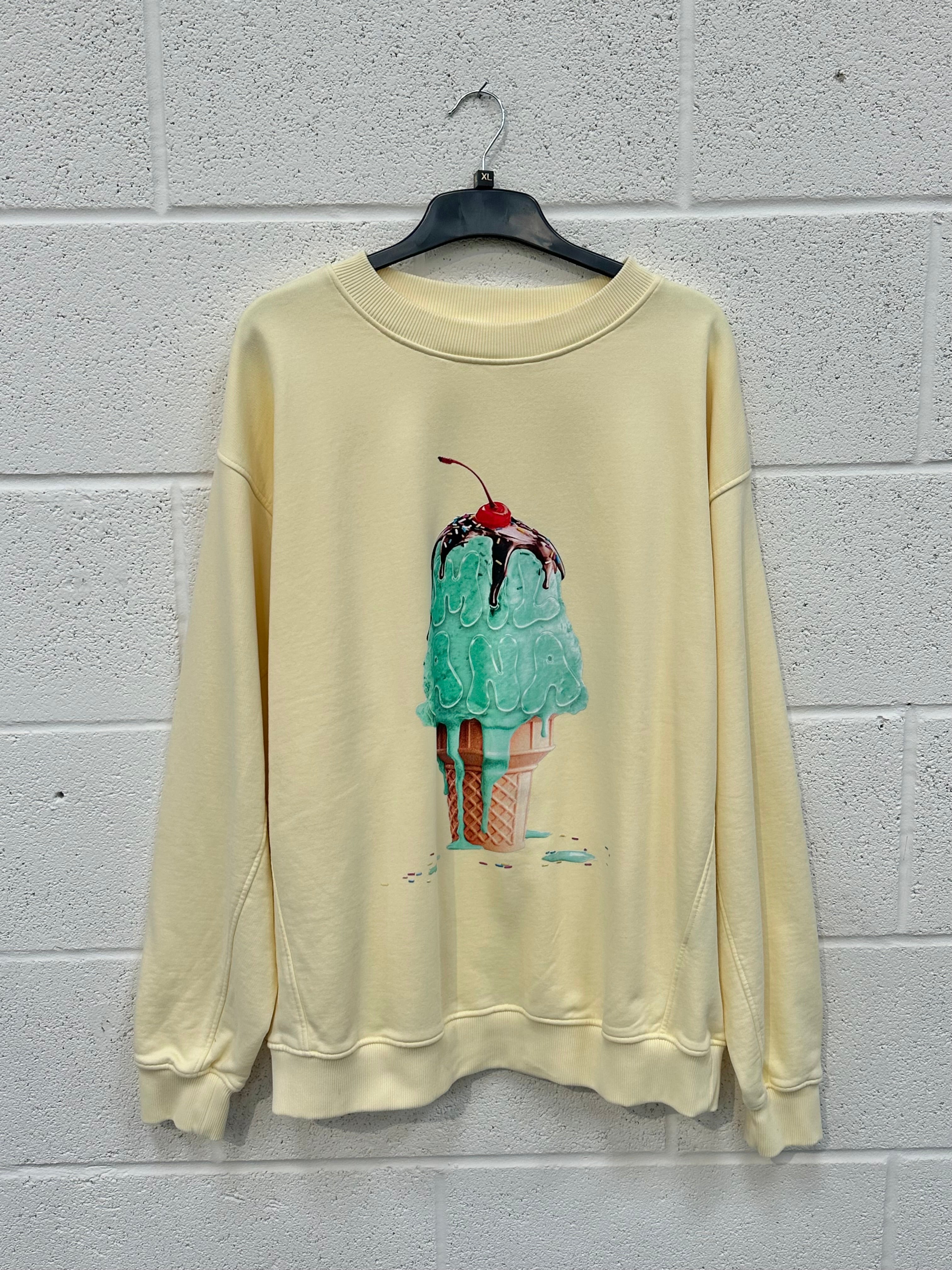 #CC51 Washed Lemon Ice Cream Heavyweight Sweatshirt.