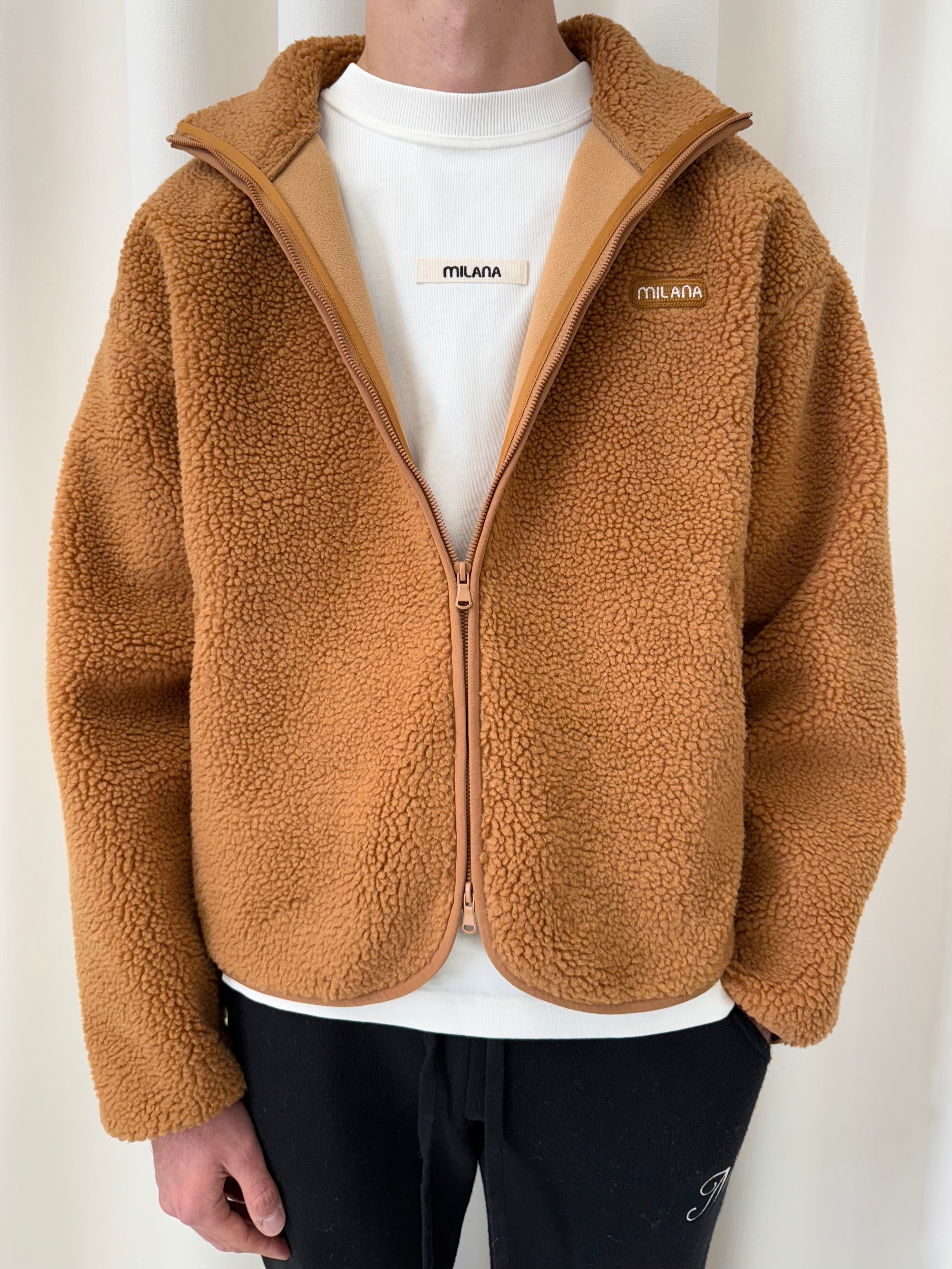 Ginger Bread Heavyweight Milana Zip Fleece.