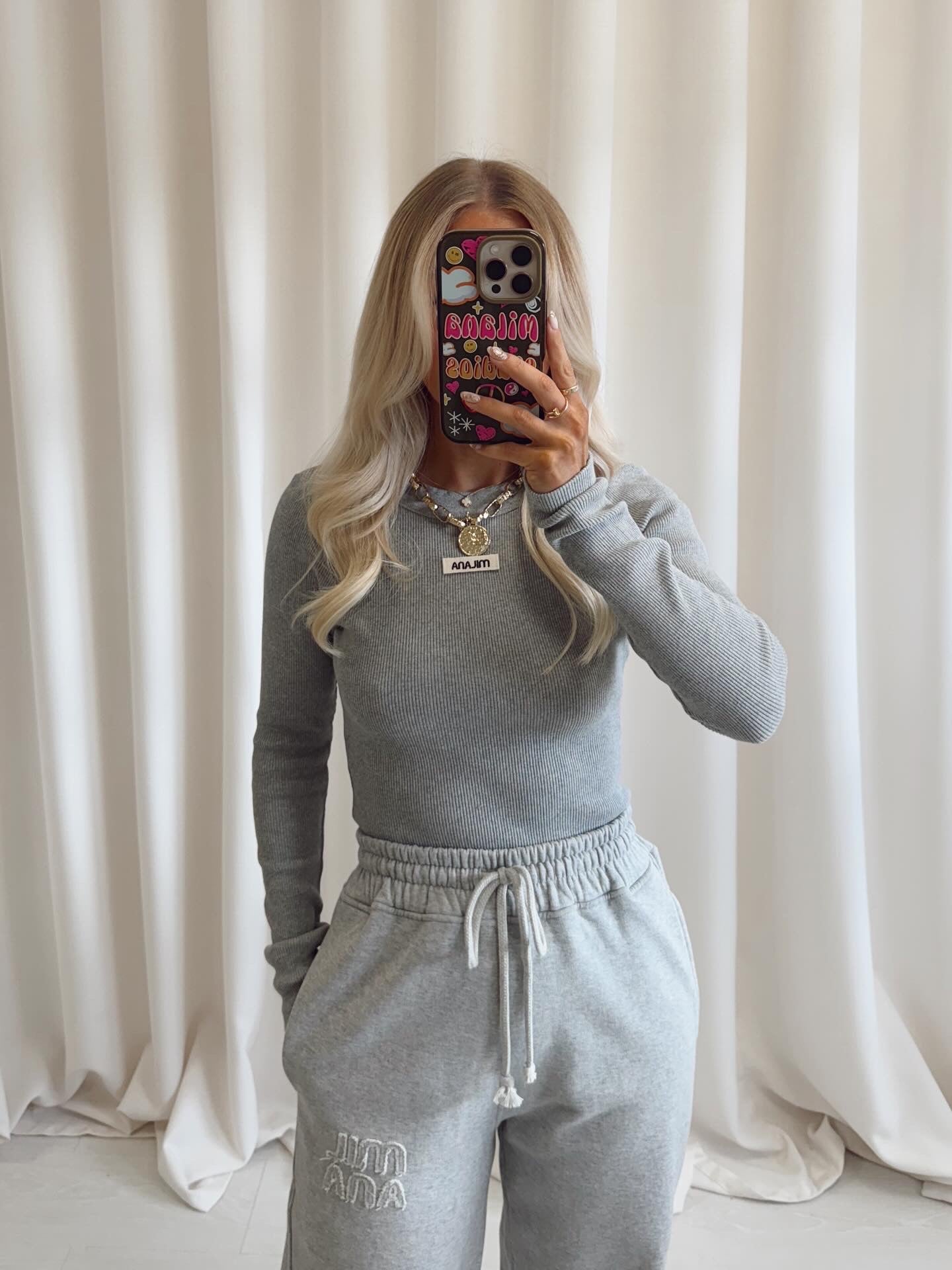 Marl Grey Core Ribbed Long Sleeve.