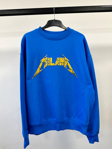 Cobalt Blue Graphic Heavyweight Sweatshirt.