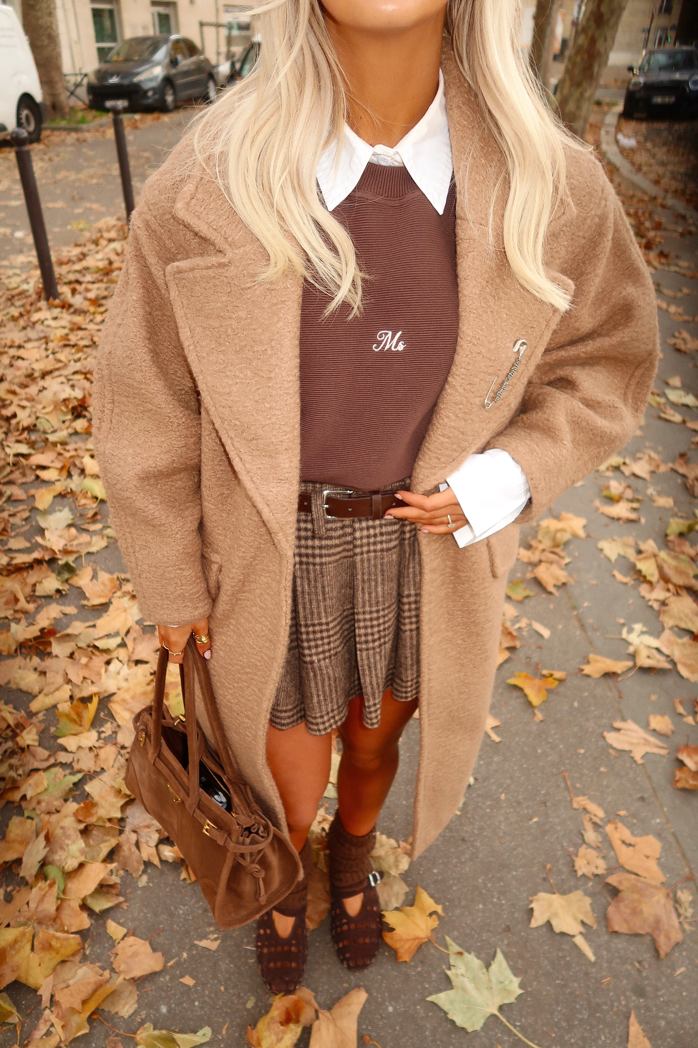 Chocolate Brown Aura Ribbed Top.
