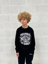 Load image into Gallery viewer, Black Waffle Kids Planet Long Sleeve.