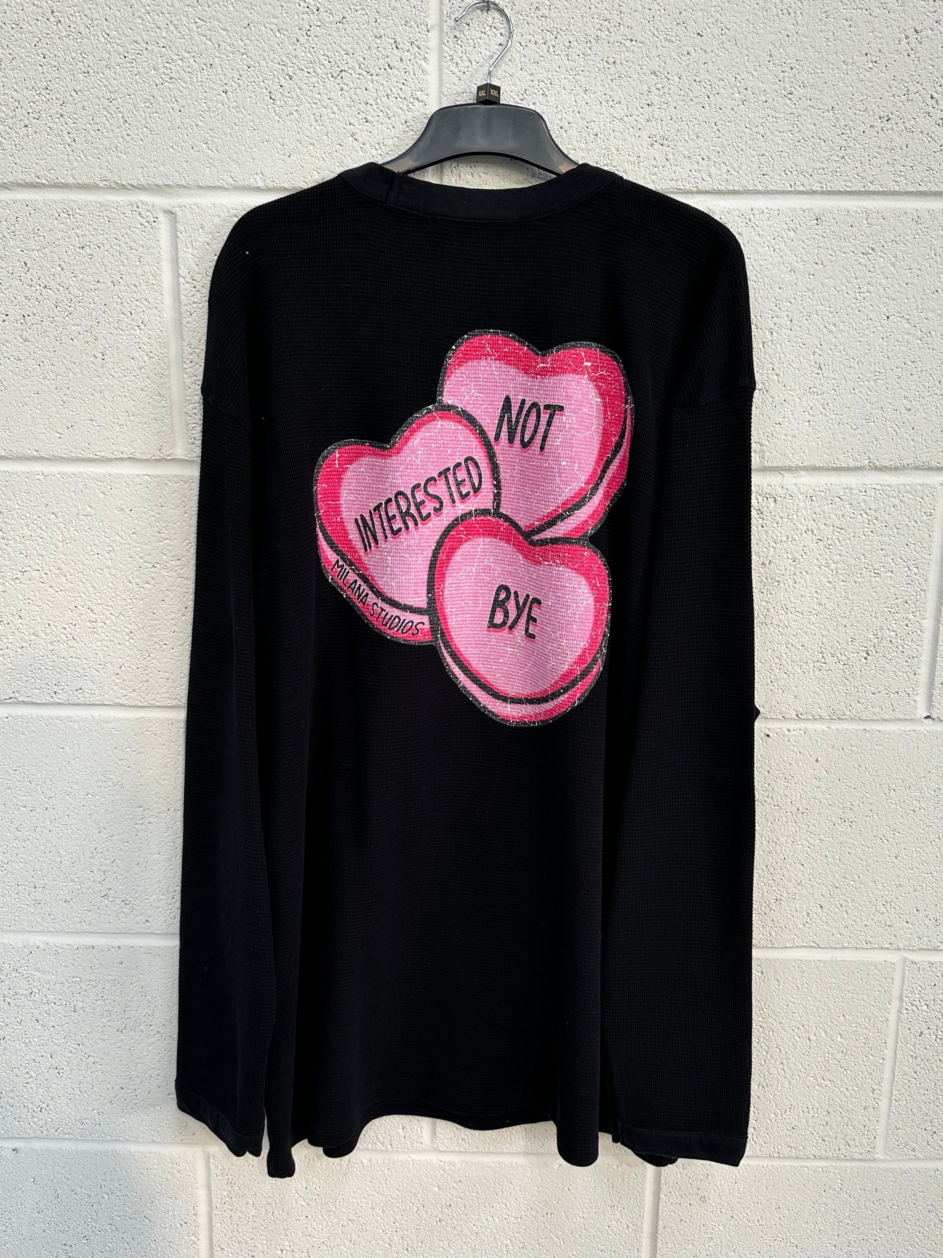 #D11 Black Heart Splatter Heavyweight Long Sleeve.