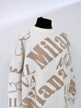 Load image into Gallery viewer, Cream All Over Heavyweight Knit Sweatshirt.
