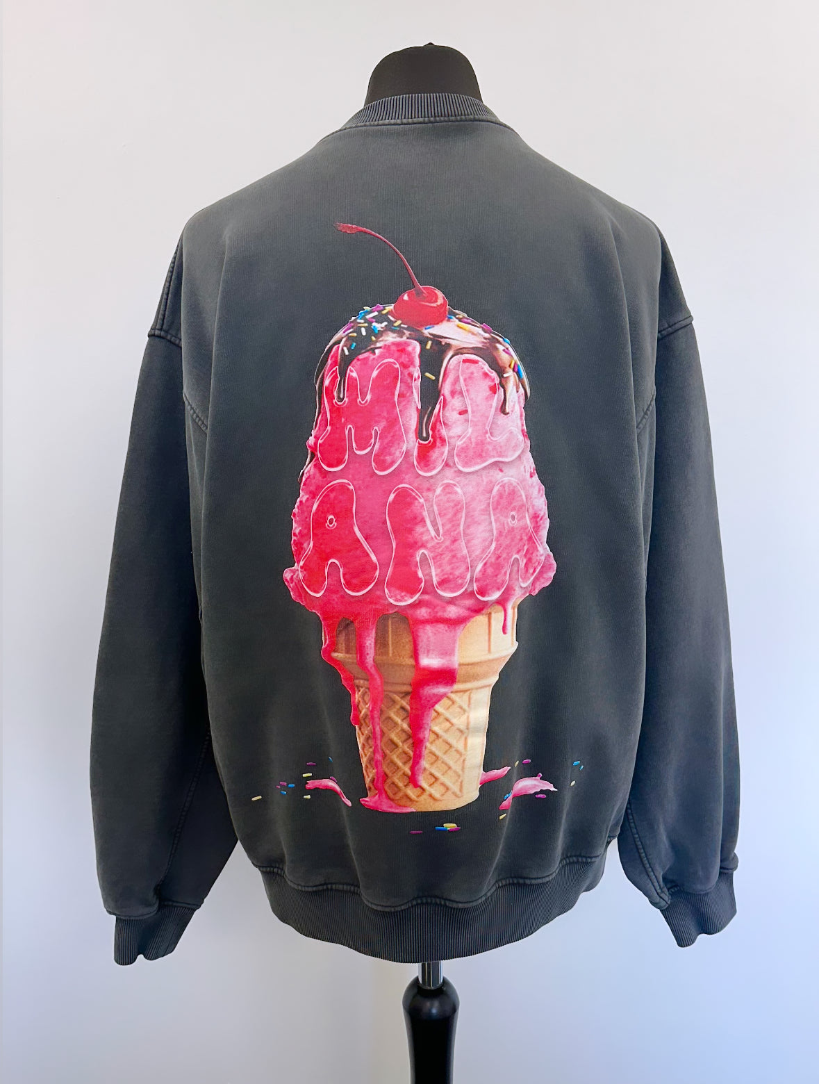 Washed Black Ice Cream Sweatshirt.