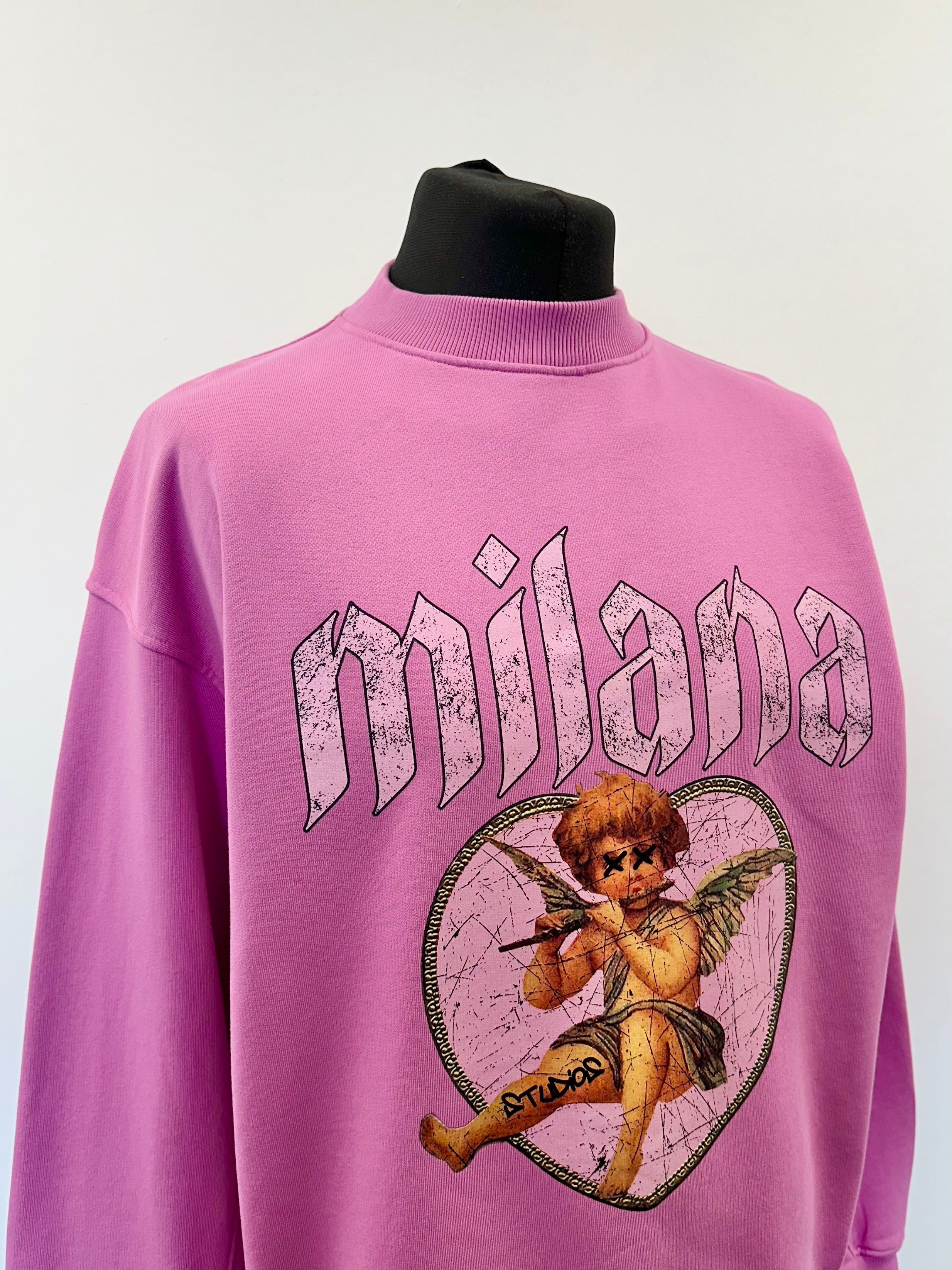 Raspberry Cherub Sweatshirt.