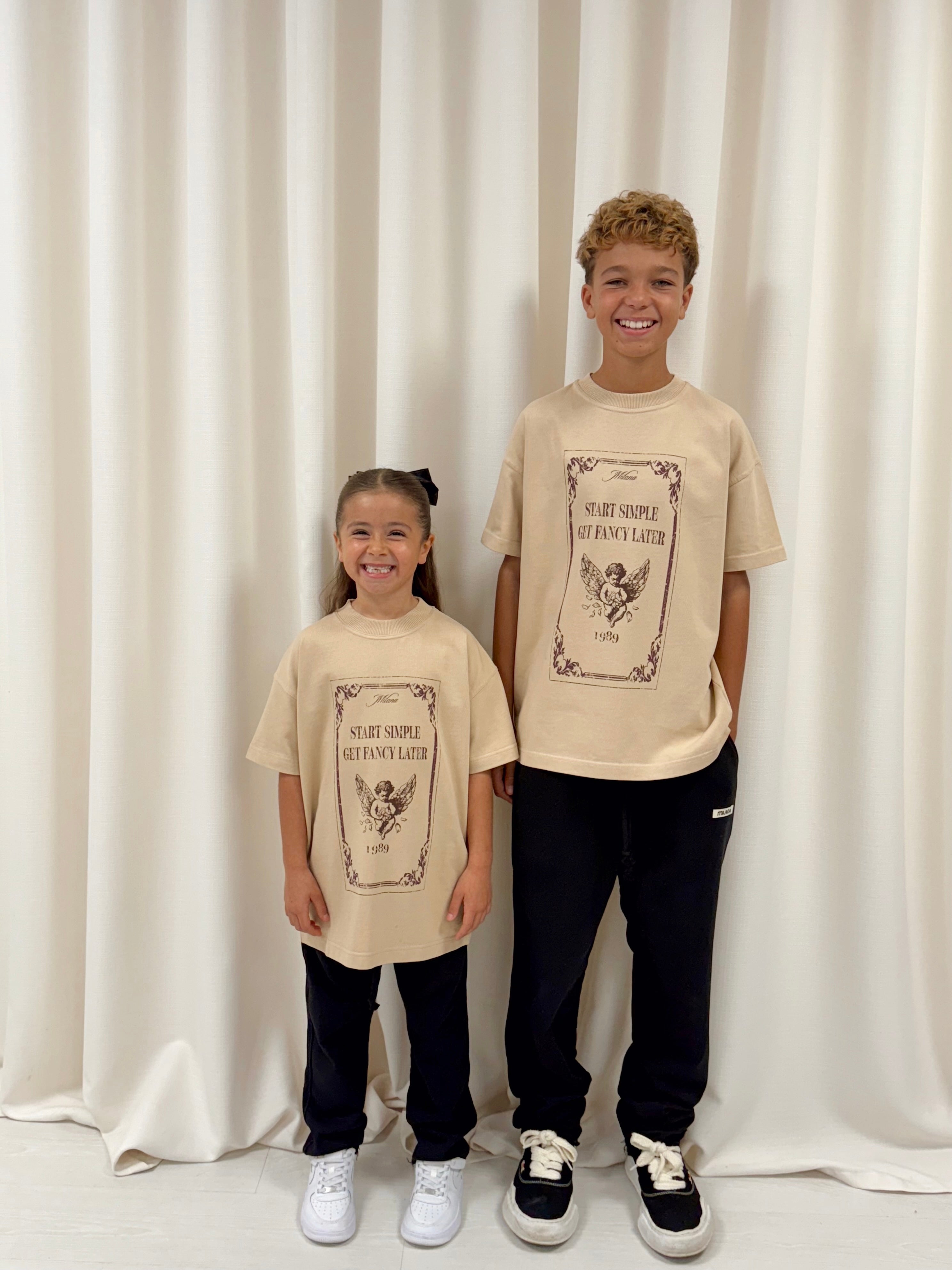 Rum & Raisin Cherub Stamp Kids T-shirt.