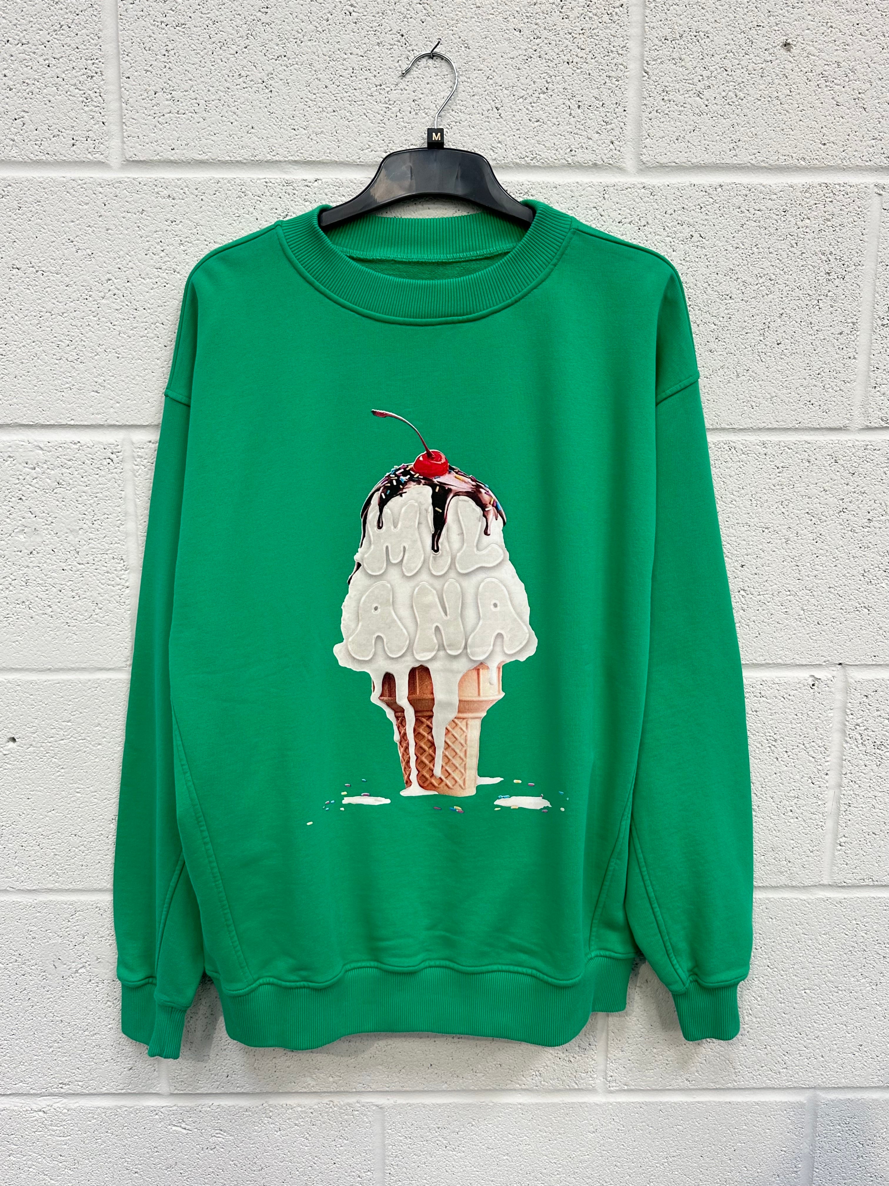 #CC60 Dino Green Ice Cream Heavyweight Sweatshirt.