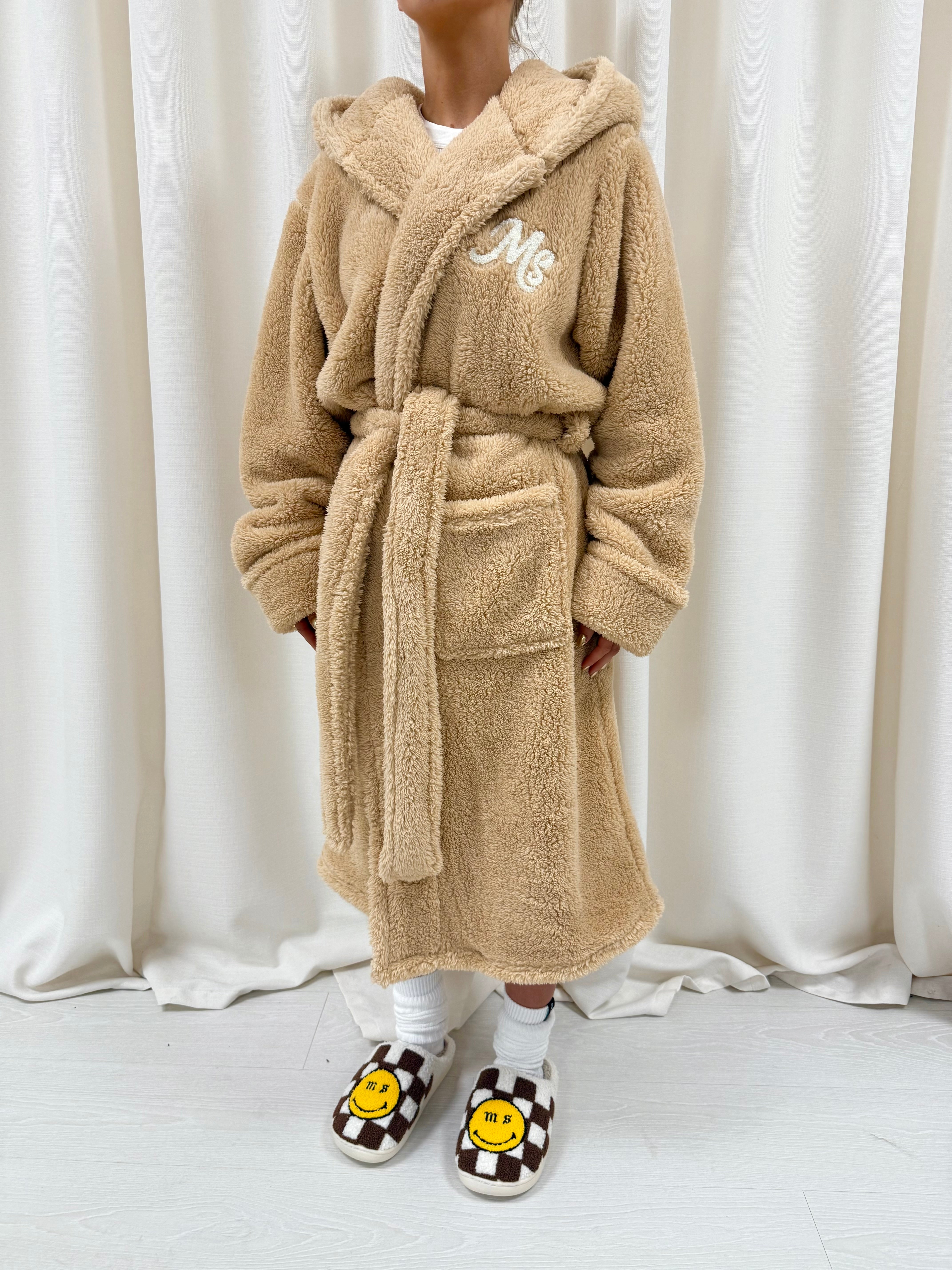 Beige Milana Dressing Gown.