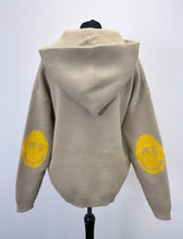 Load image into Gallery viewer, Taupe Smiley Patch Heavyweight Knit Hoodie.