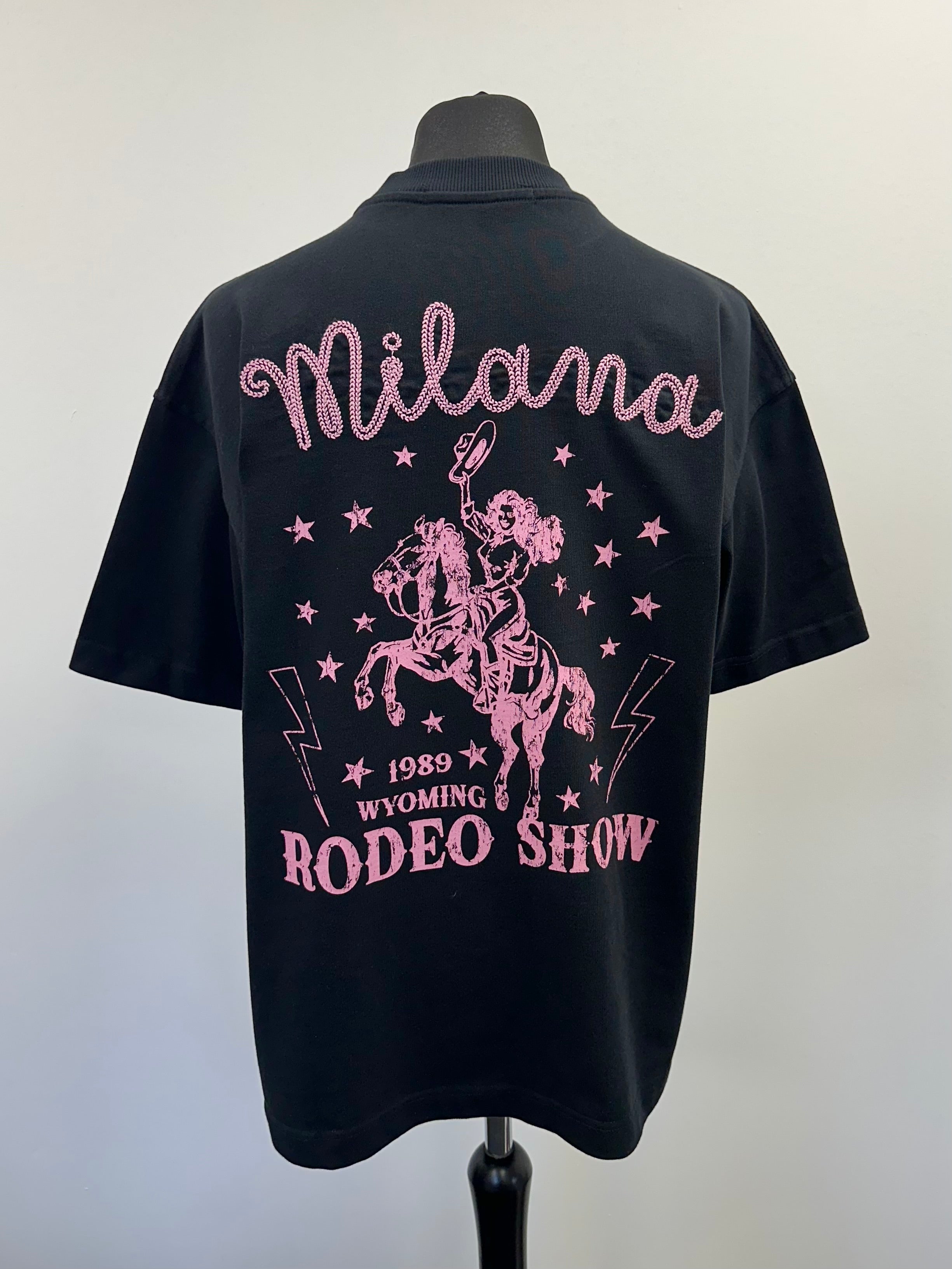 Black Rodeo Show Heavyweight T-shirt. – Milana Studios