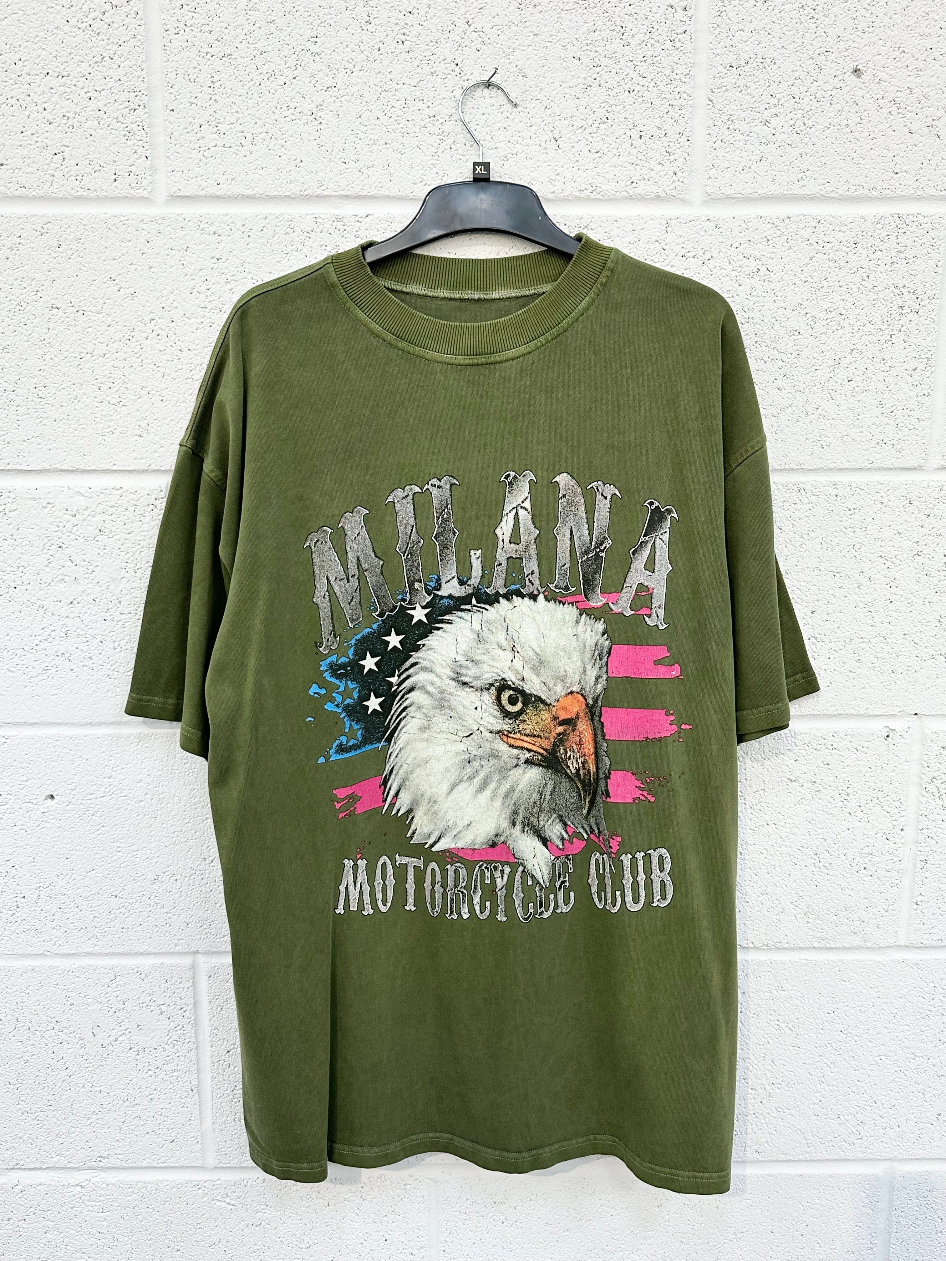 #BB6 Washed Green Eagle Heavyweight T-shirt.