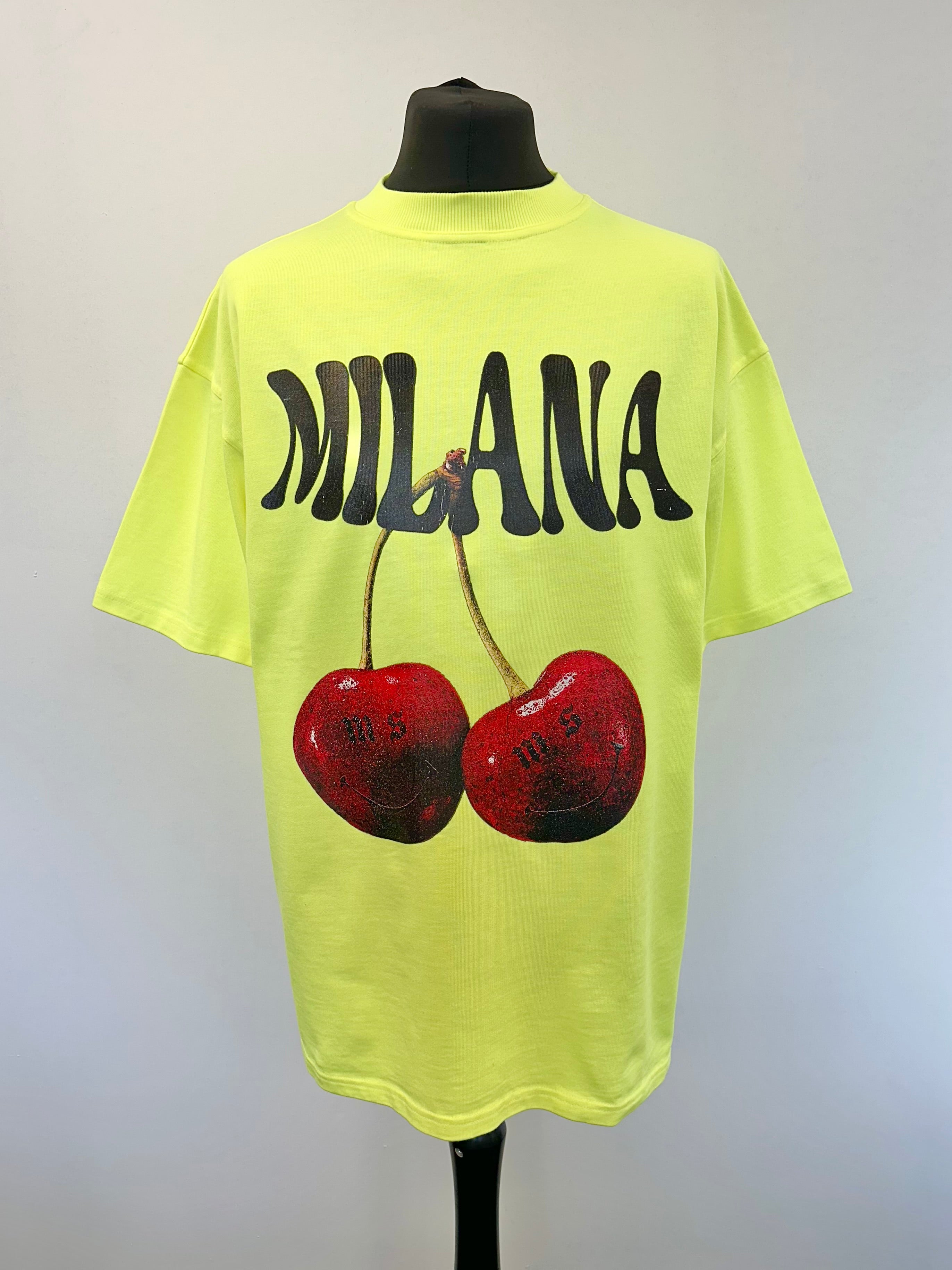 Neon Yellow Cherry Heavyweight T-shirt