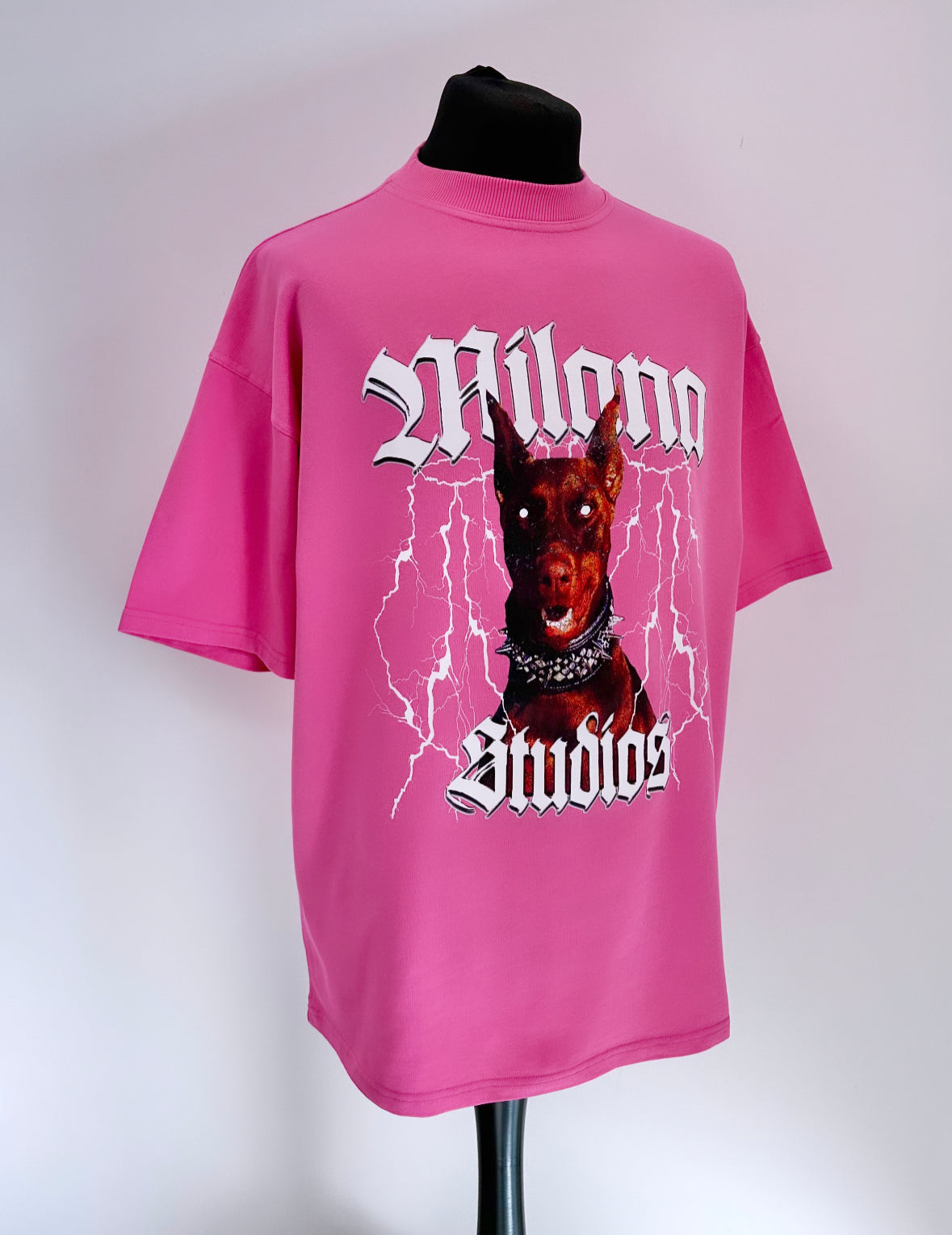 Hot Pink Heavyweight Graphic T-shirt.