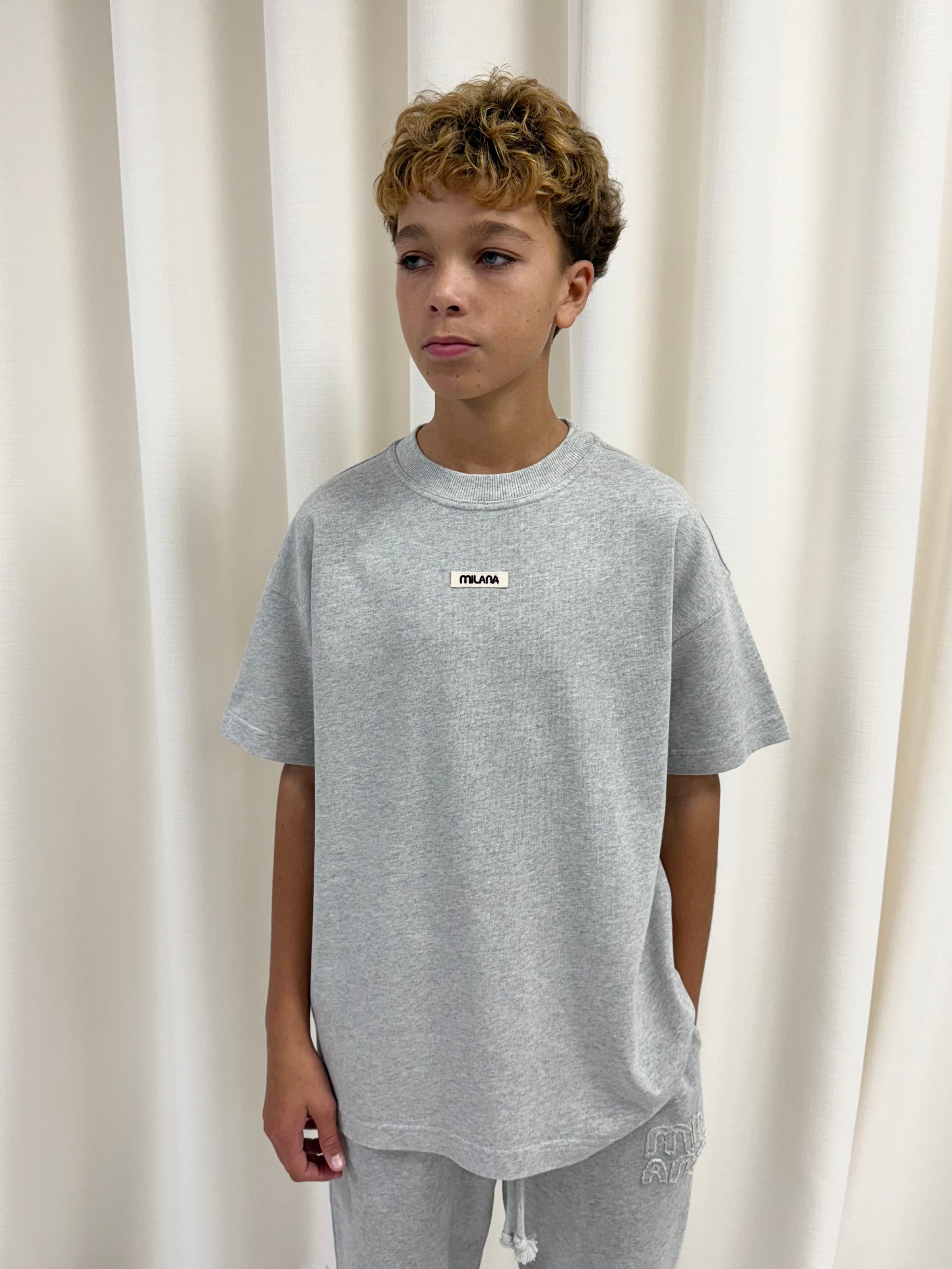 Marl Grey Core Kids T-shirt.