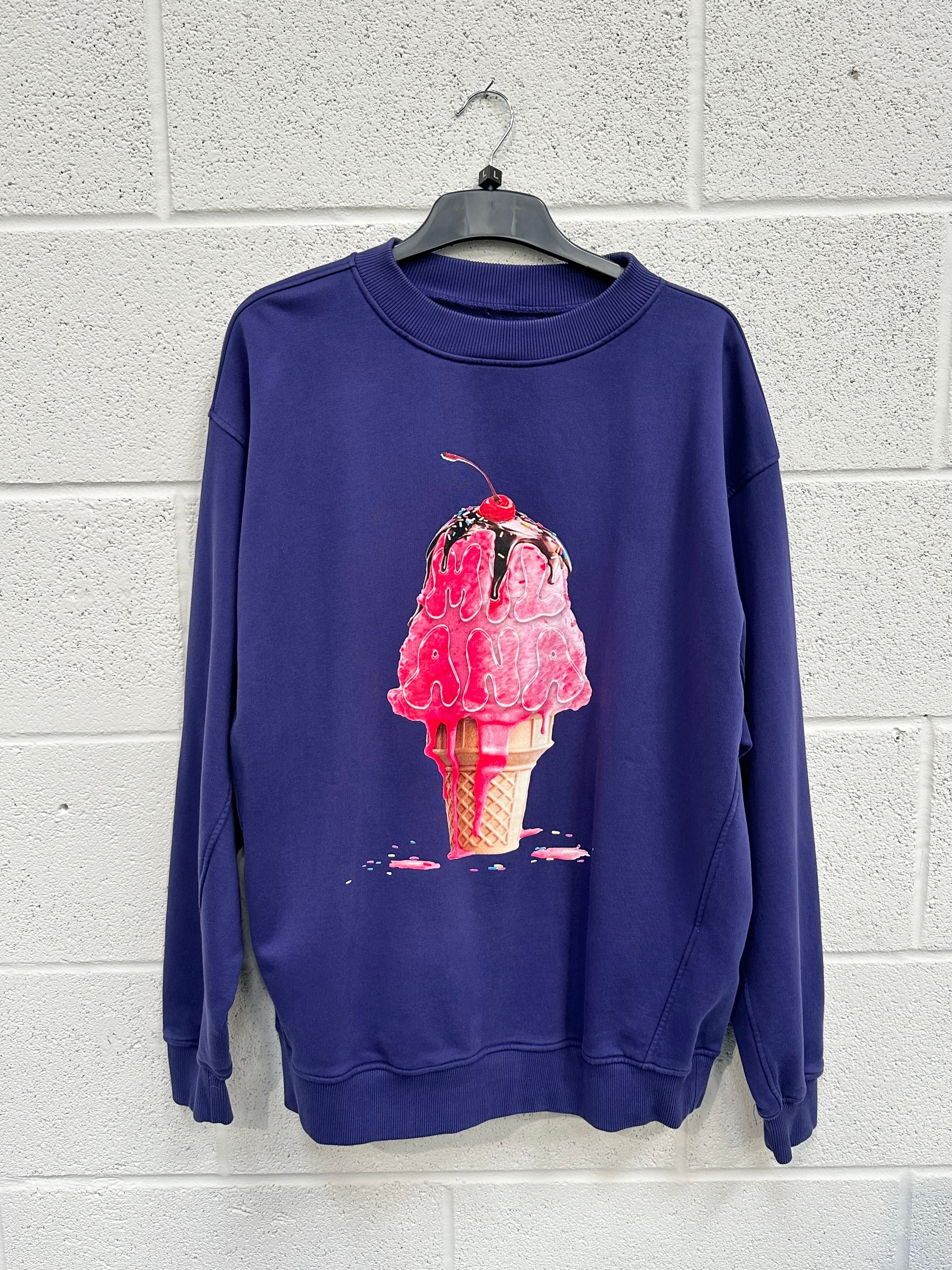 #CC58 Washed Purple Ice Cream Heavyweight Sweatshirt.