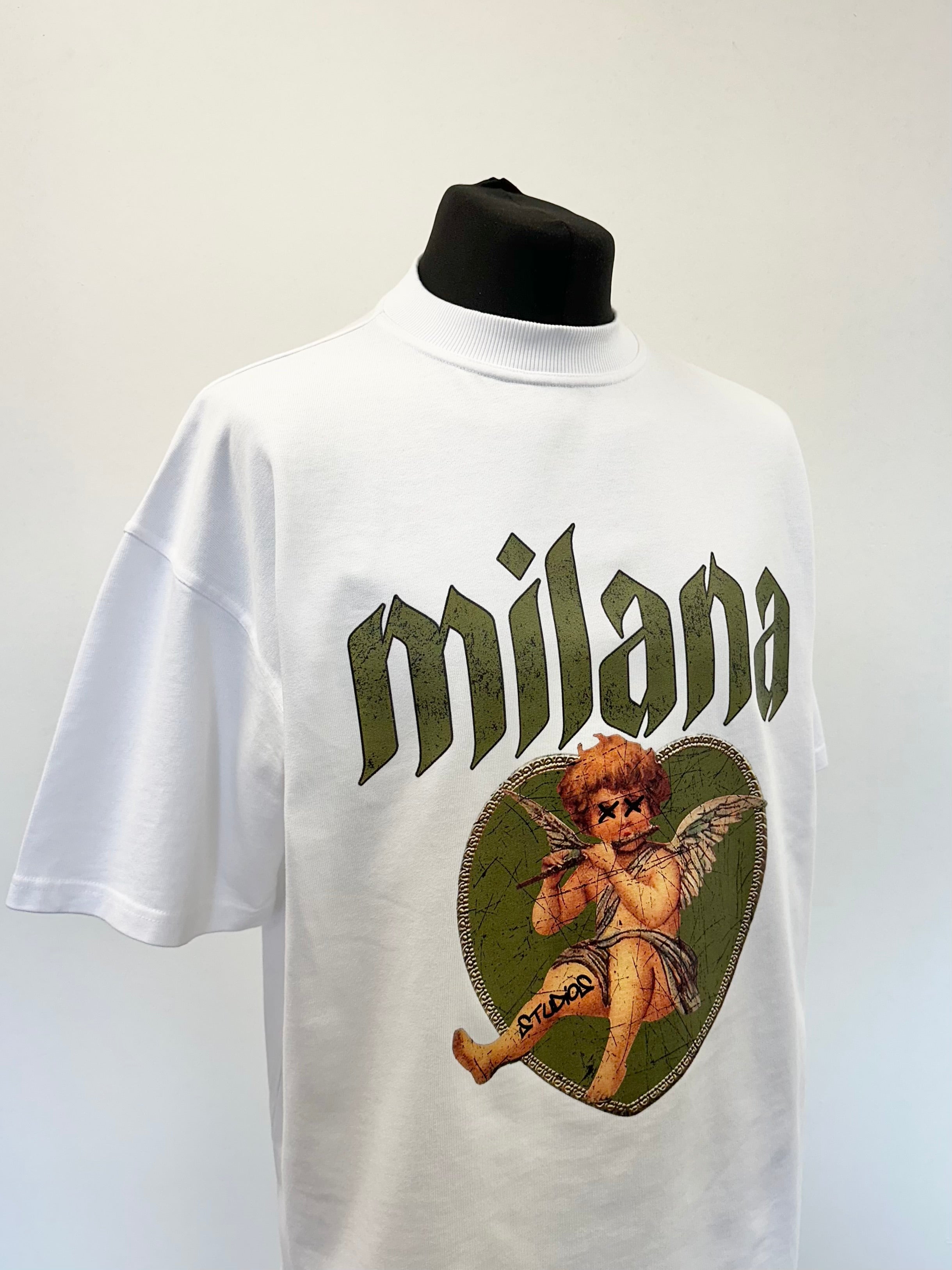 White Cherub Heavyweight T-shirt.