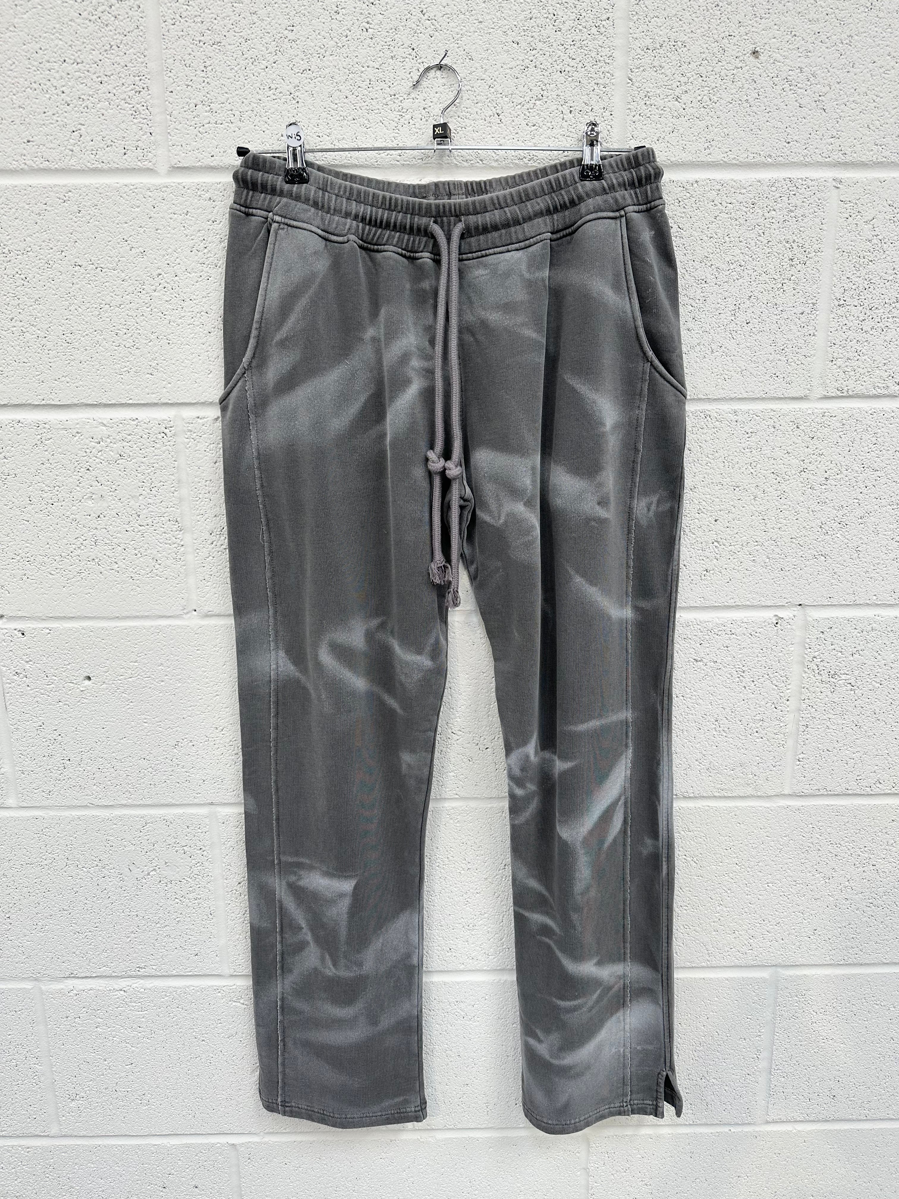 #W15 Washed Charcoal Spray Out Heavyweight Sweatpants.