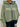 Military Green Paint Cropped Heavyweight Zip Hoodie.