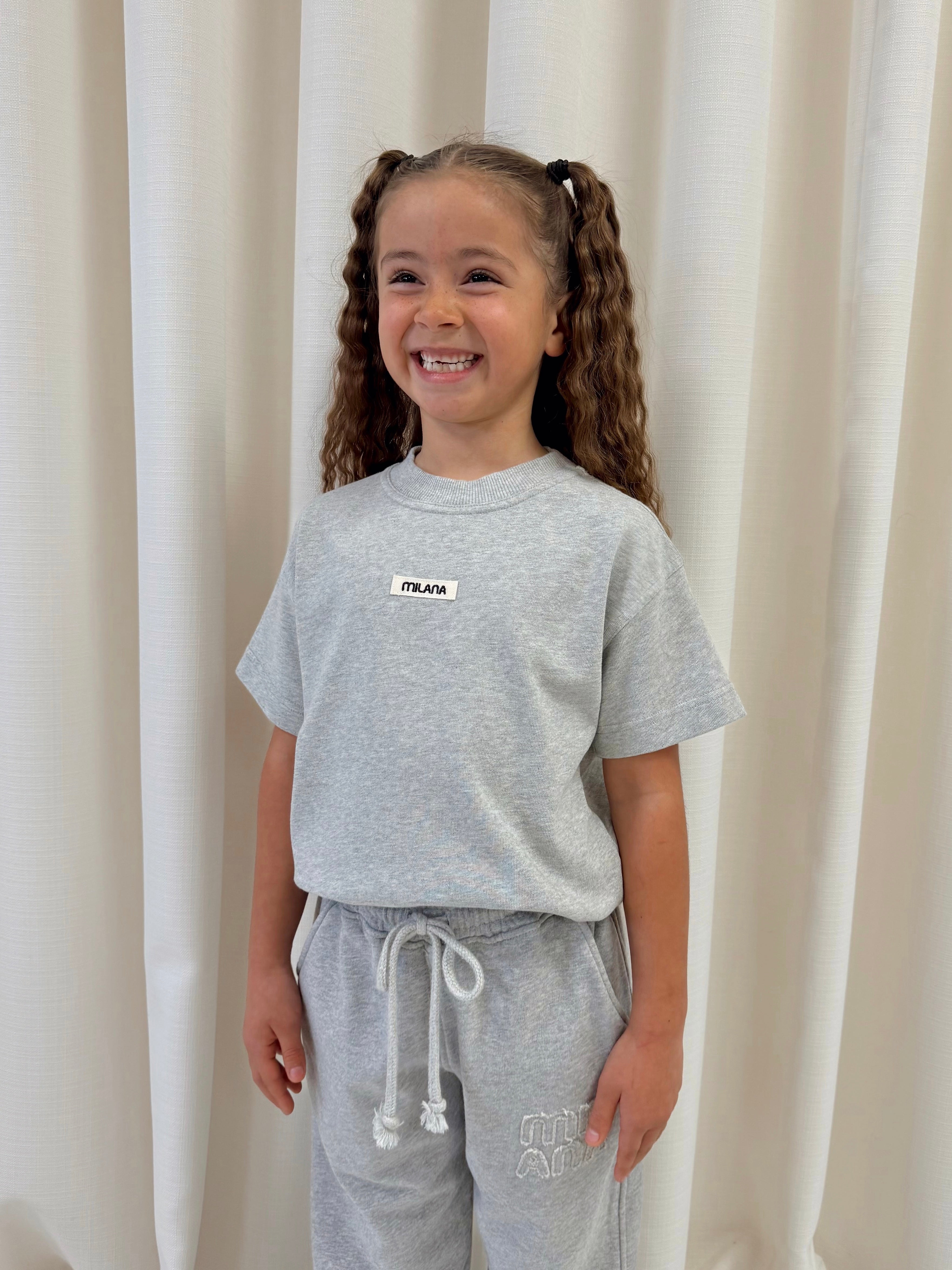 Marl Grey Core Kids T-shirt.