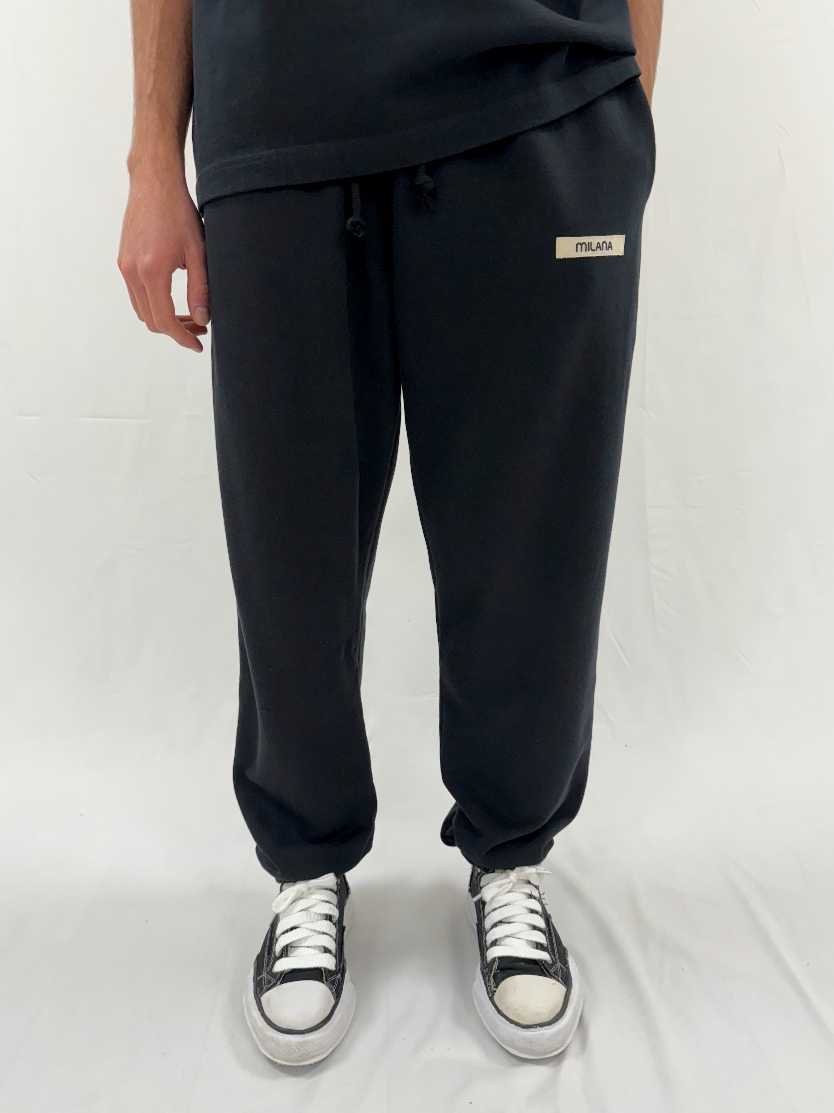 Black Core Cuff Sweatpants.