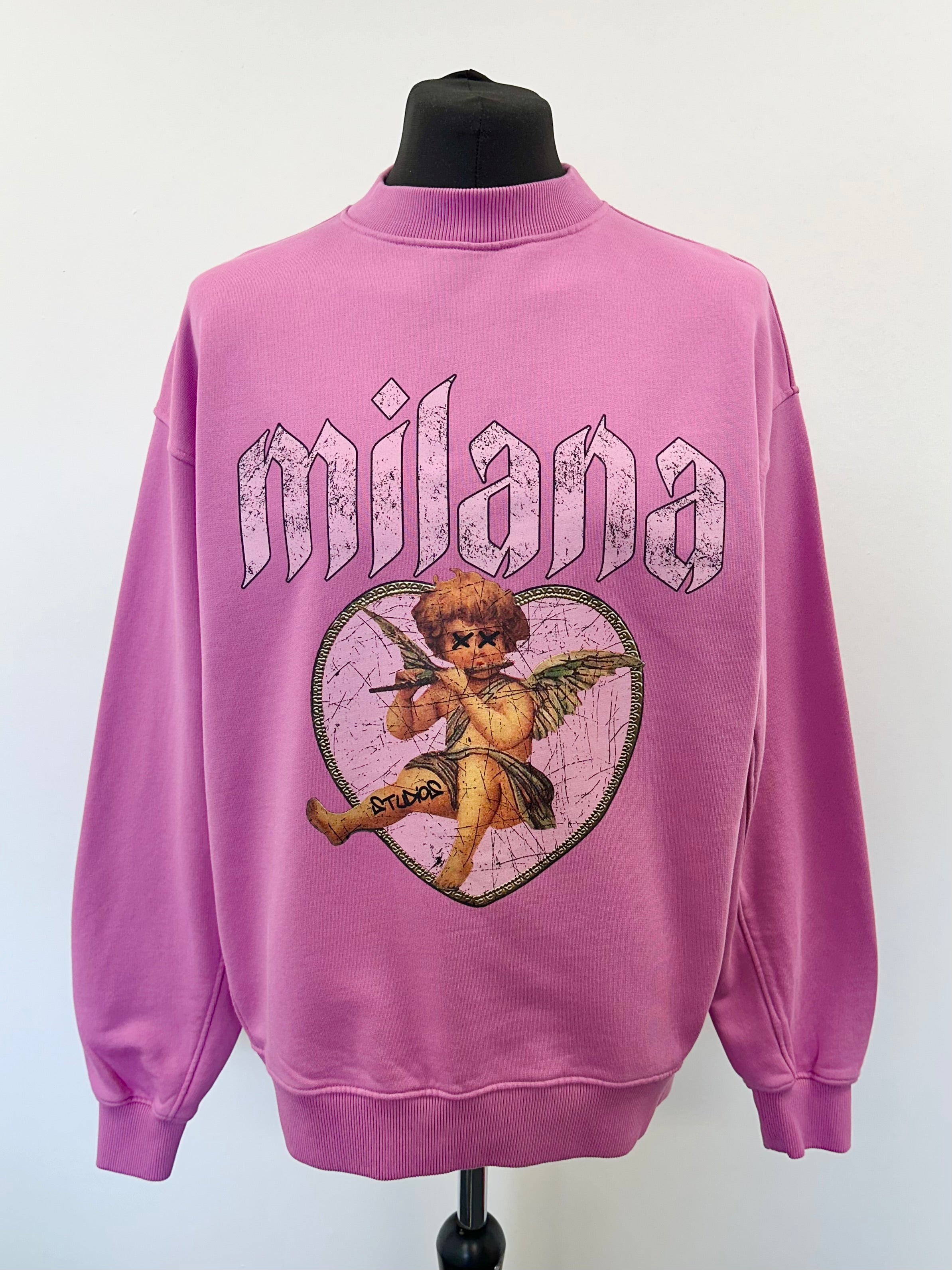 Raspberry Cherub Sweatshirt.