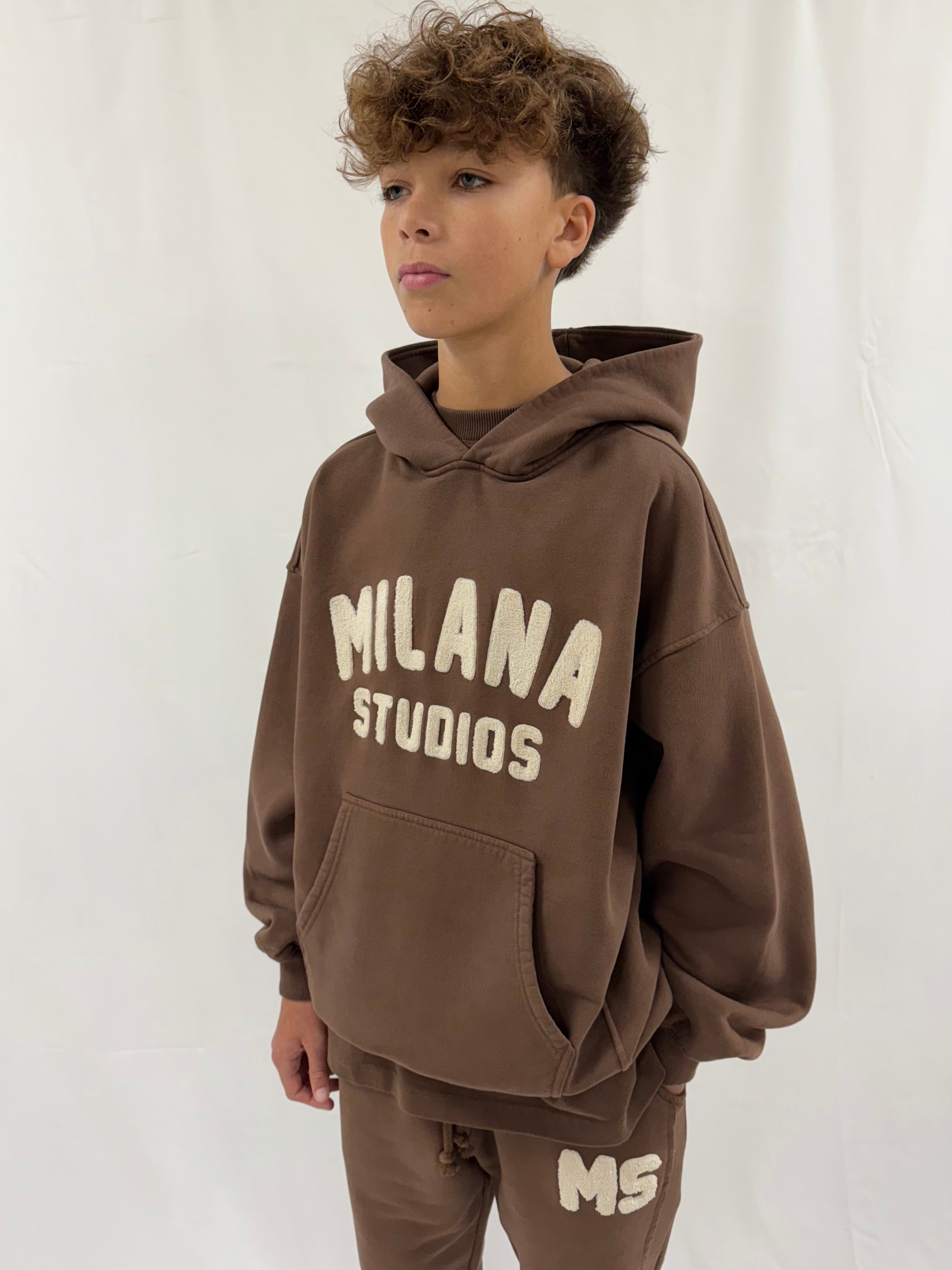 Dark Chocolate Teddy Kids Hoodie.