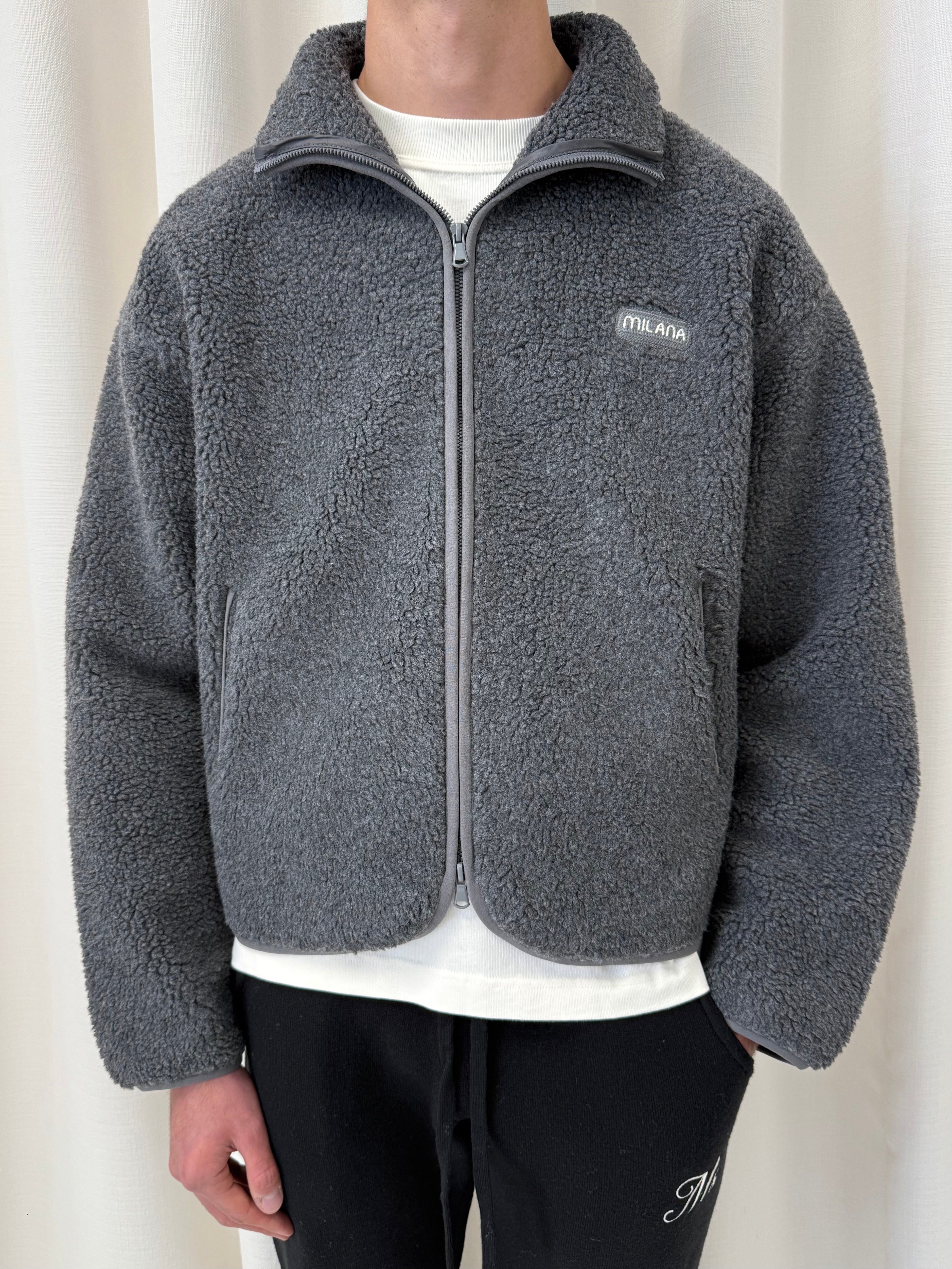 Charcoal Heavyweight Milana Zip Fleece.