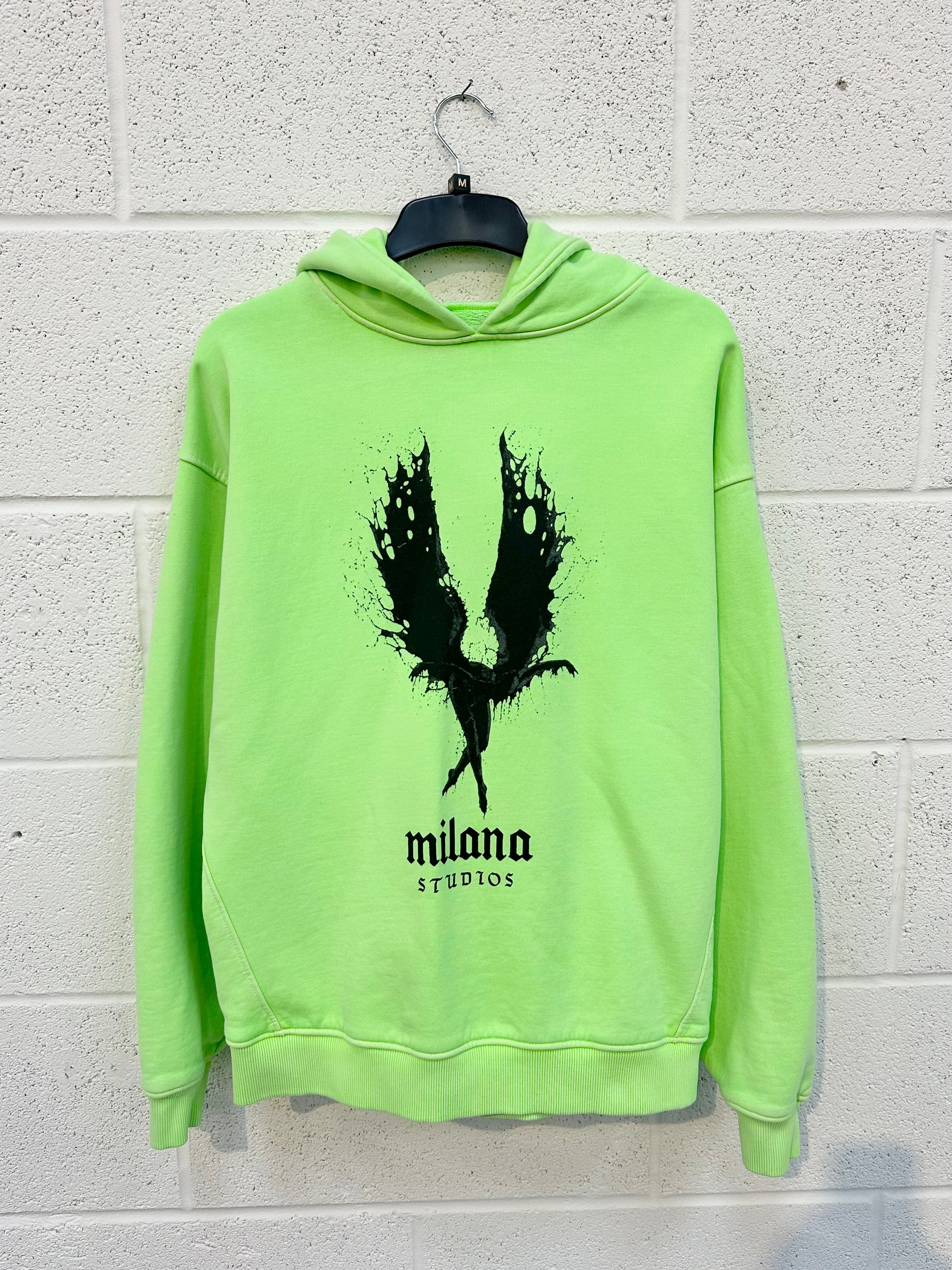 #BB3 Washed Neon Green Ballerina Heavyweight Hoodie.