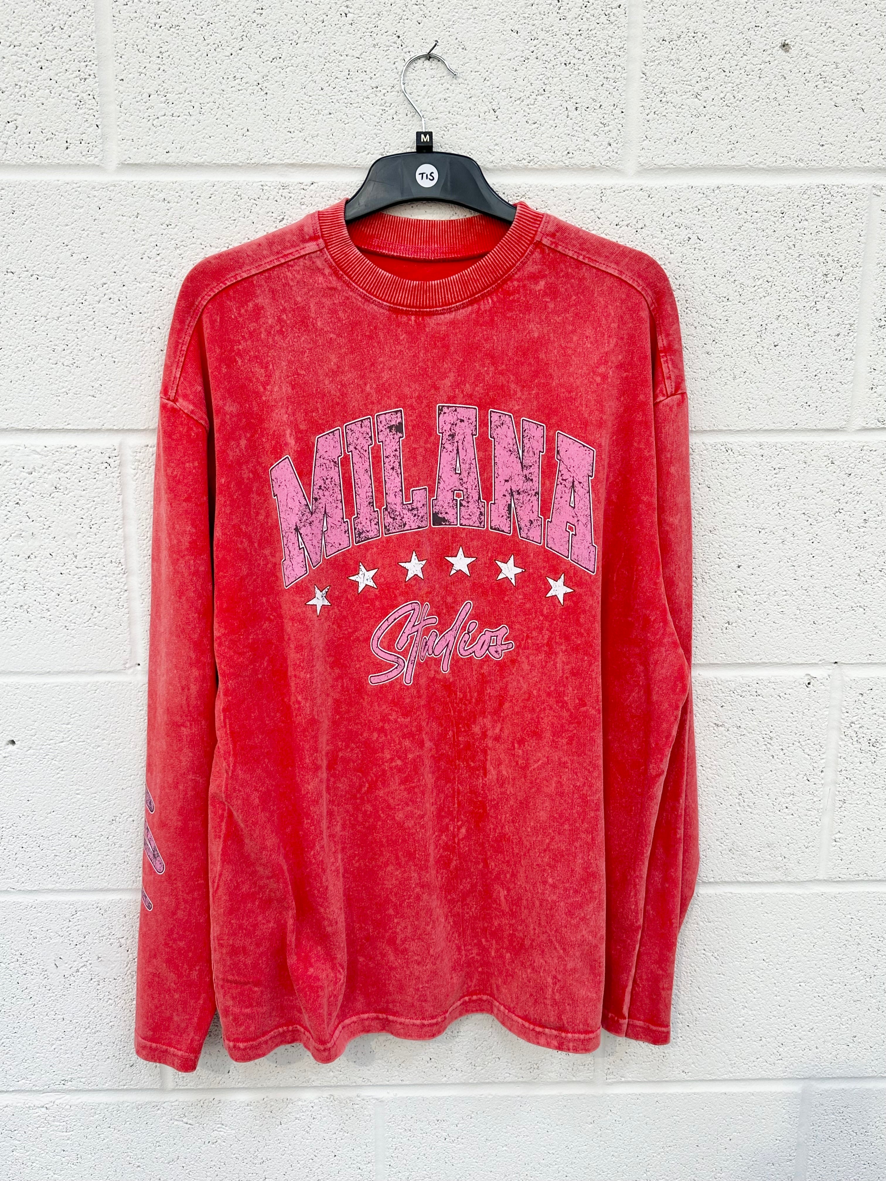 #T15 Washed Red Heavyweight Long Sleeve.